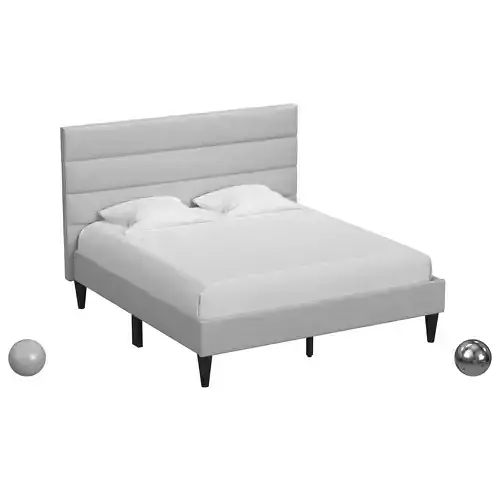 King Horizontal Channel Bed - Fog