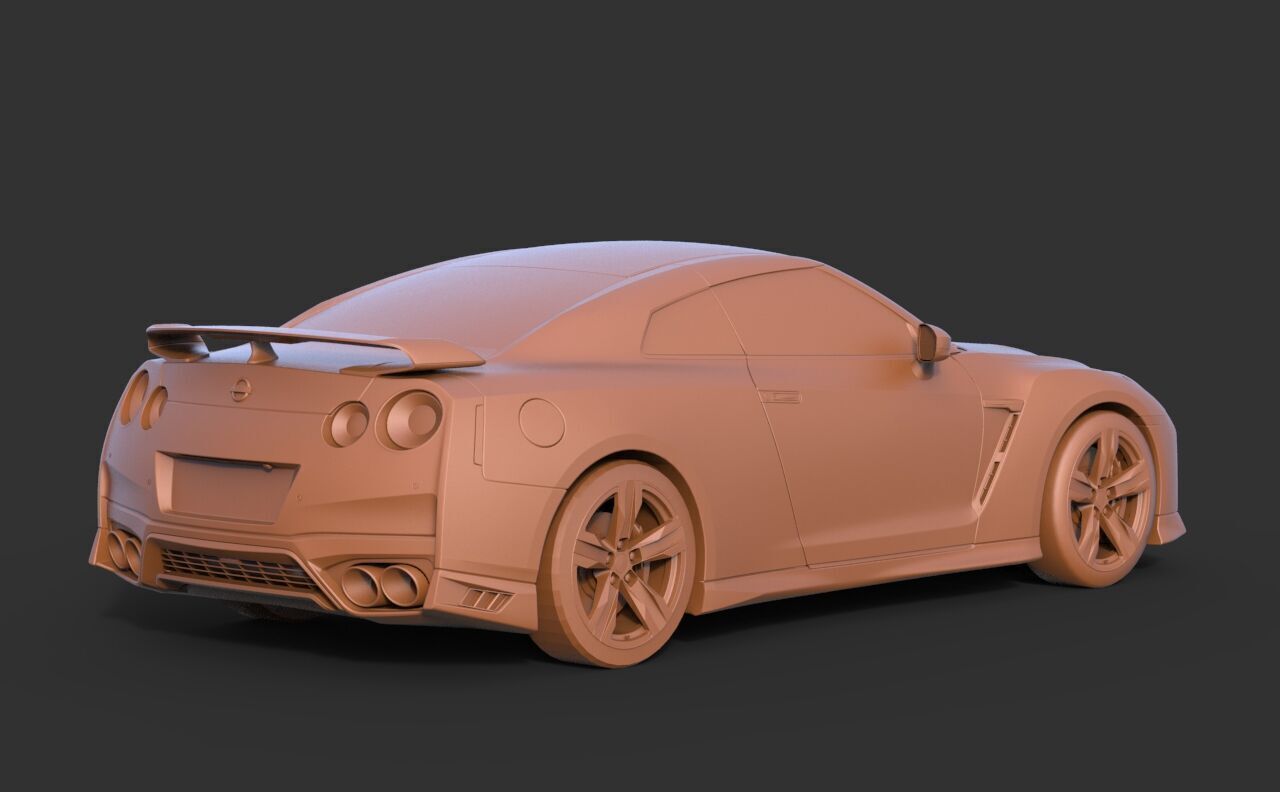 Nissan GT-R 2008 3D print model_4