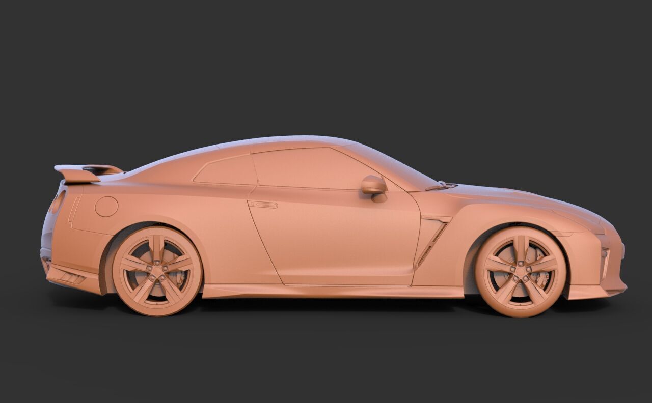 Nissan GT-R 2008 3D print model_3