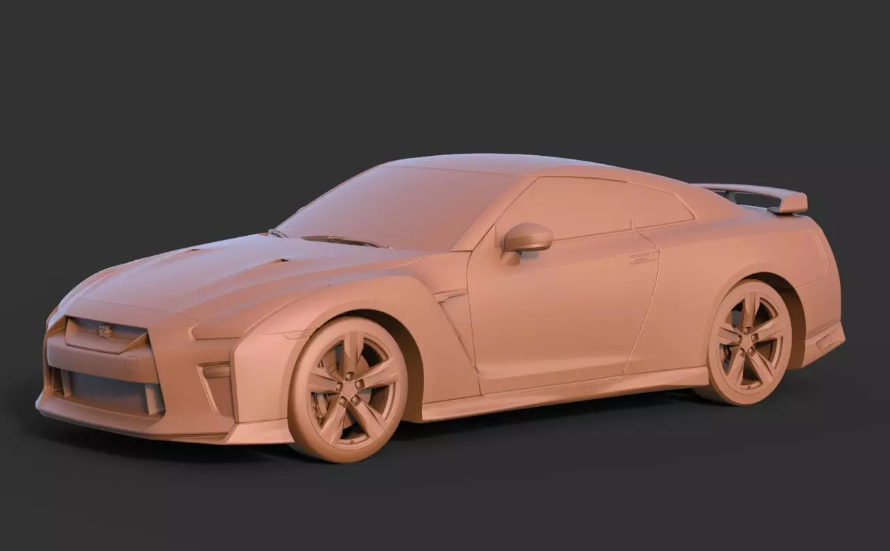 Nissan GT-R 2008 3D print model_0