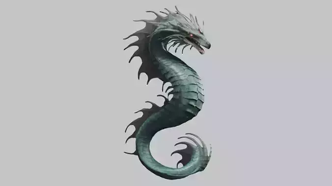 Mythical Staure DRagon Snake Figure Statue Creature