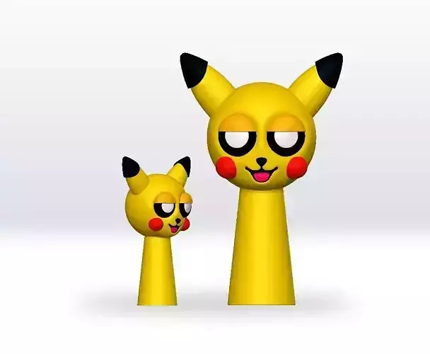 Sprunki Pokemon pikachu STL 3D Character Fanart