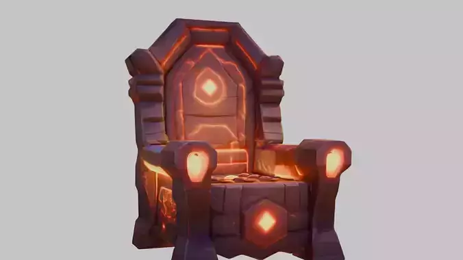 Lowpoly Stylized Throne Fantasy