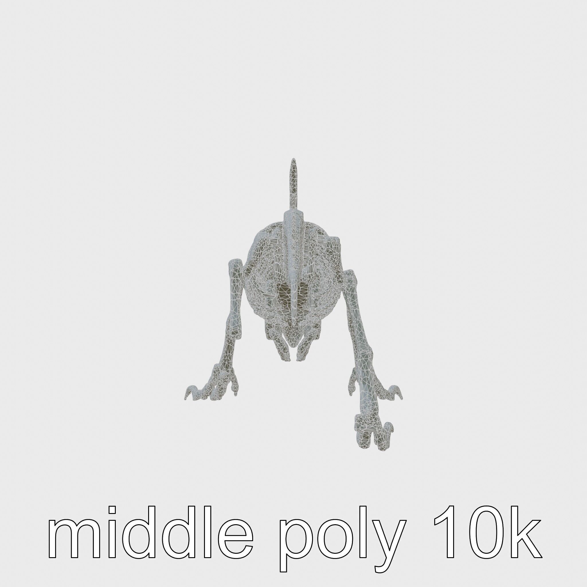 Cybernetic Dinosaur Skeleton with Laser Eyes Low-poly 3D model_5