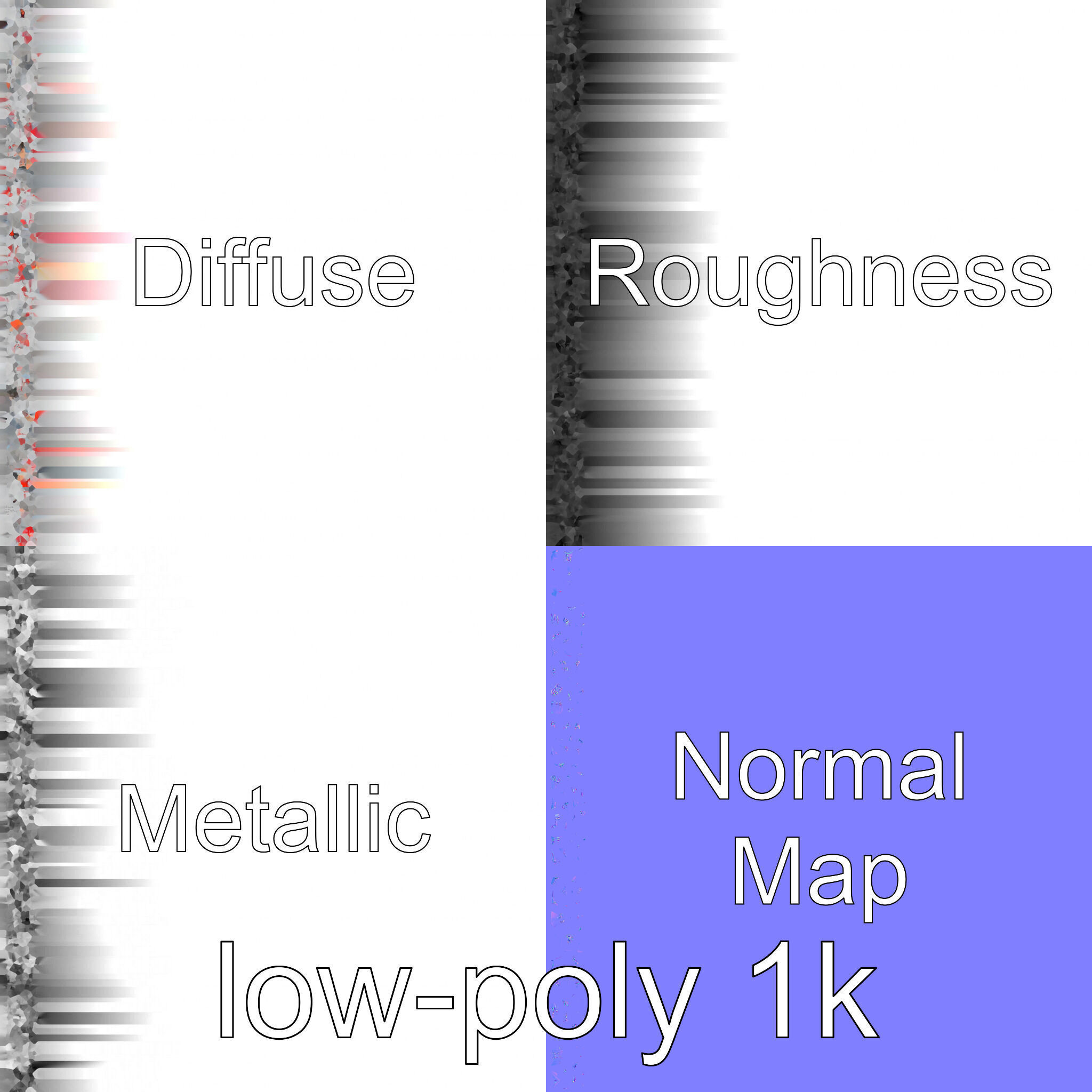 Cybernetic Creature with Mechanical Limbs and Red Eyes Low-poly 3D model_1