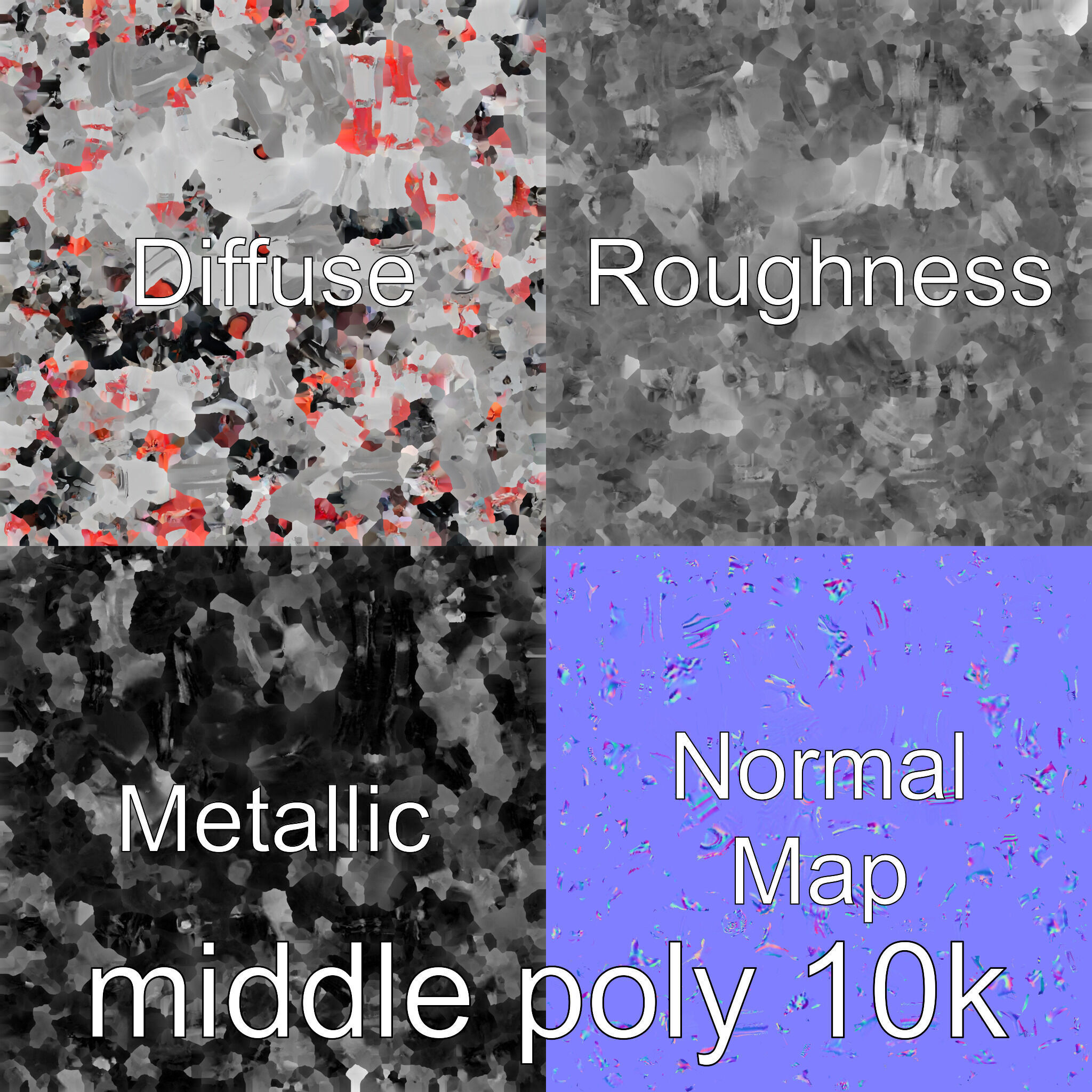 Cybernetic Creature with Mechanical Limbs and Red Eyes Low-poly 3D model_29