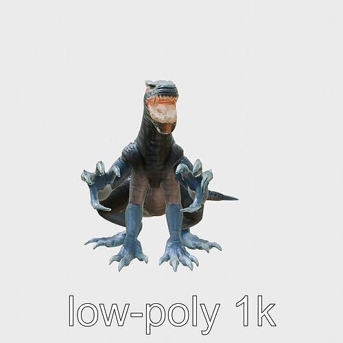 Molten Skin Steel Claws Fire Breathing Dragon Model Low-poly 3D model