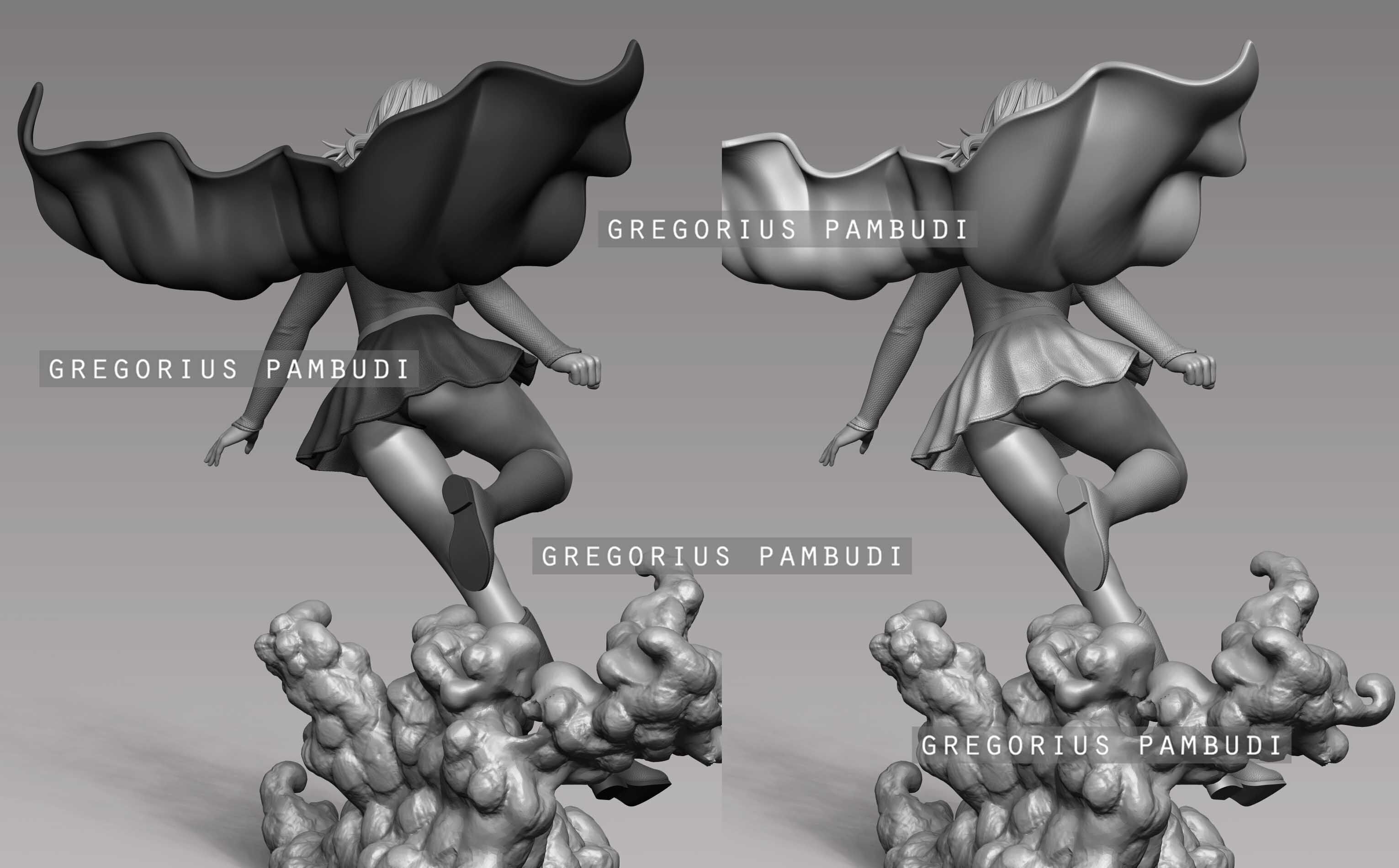 Supergirl Fan Art Statue 3d Printable 3D print model_25