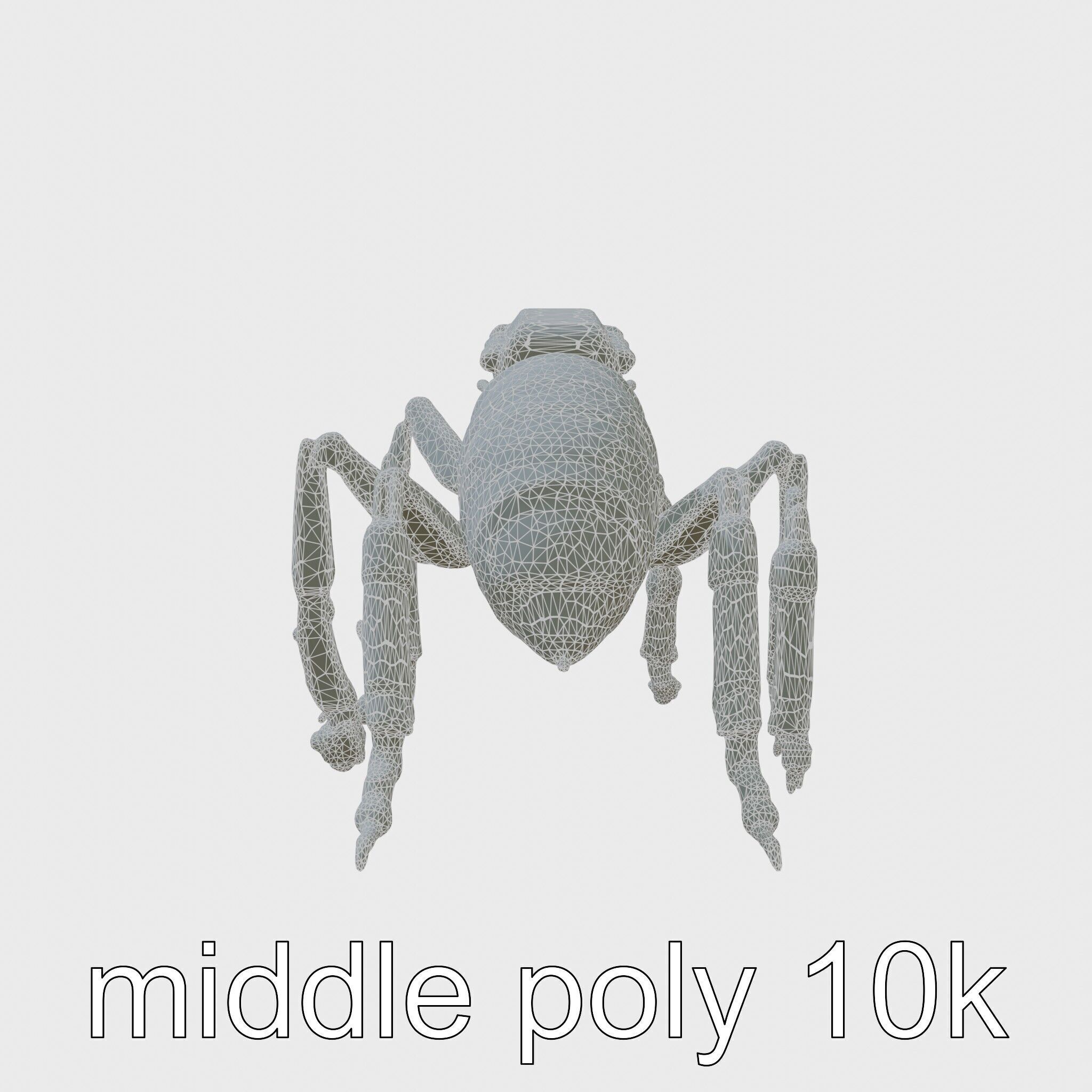 Robotic Forest Ant with Metallic Mandibles and Eye Detectors Low-poly 3D model_15