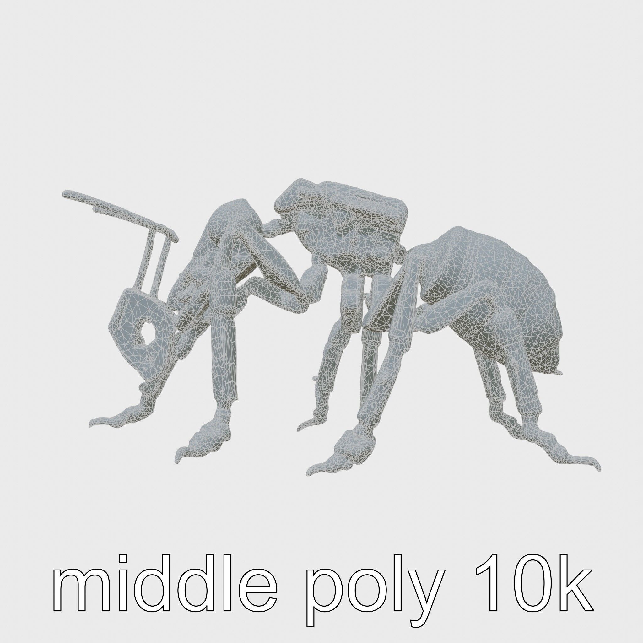 Robotic Forest Ant with Metallic Mandibles and Eye Detectors Low-poly 3D model_5