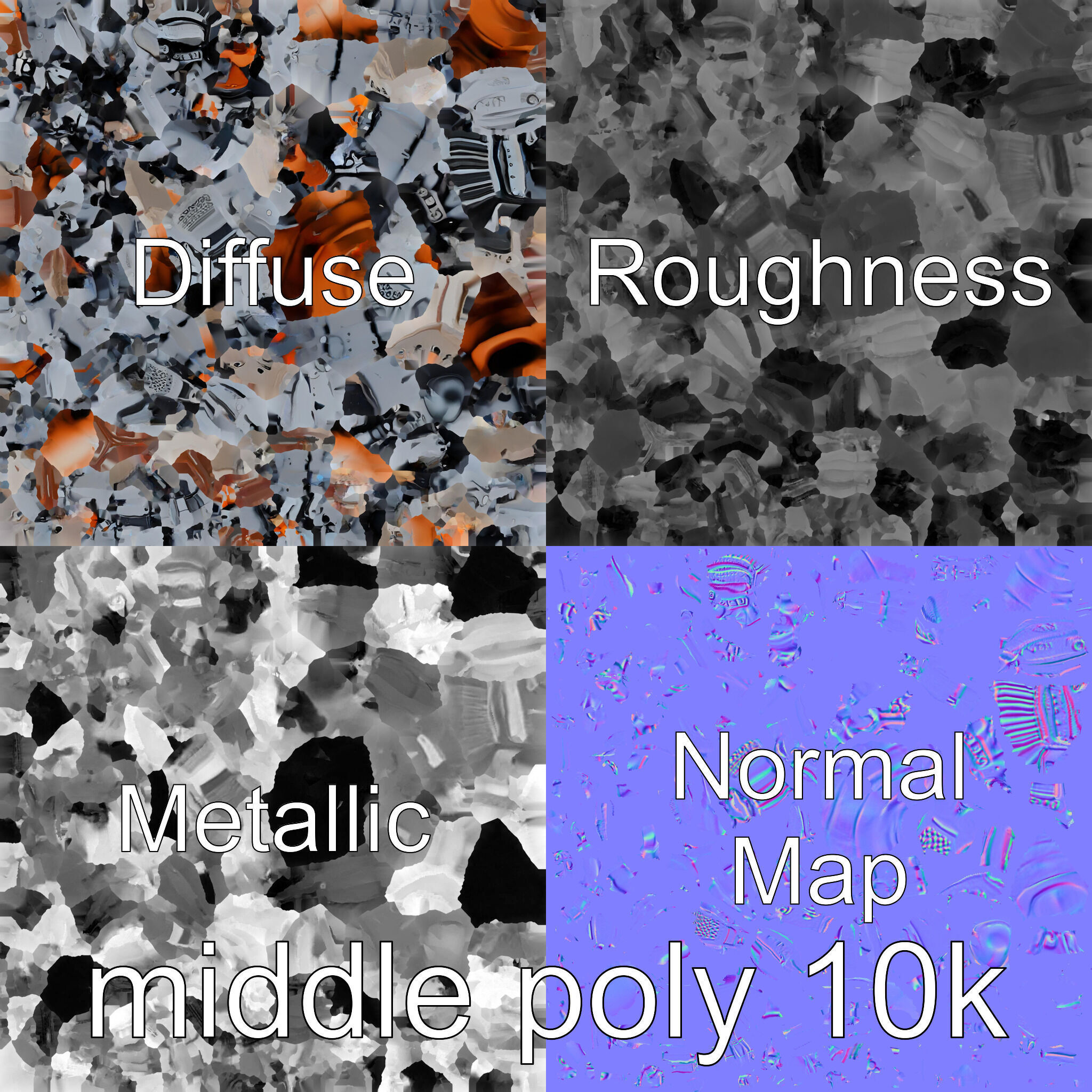 Robotic Forest Ant with Metallic Mandibles and Eye Detectors Low-poly 3D model_27