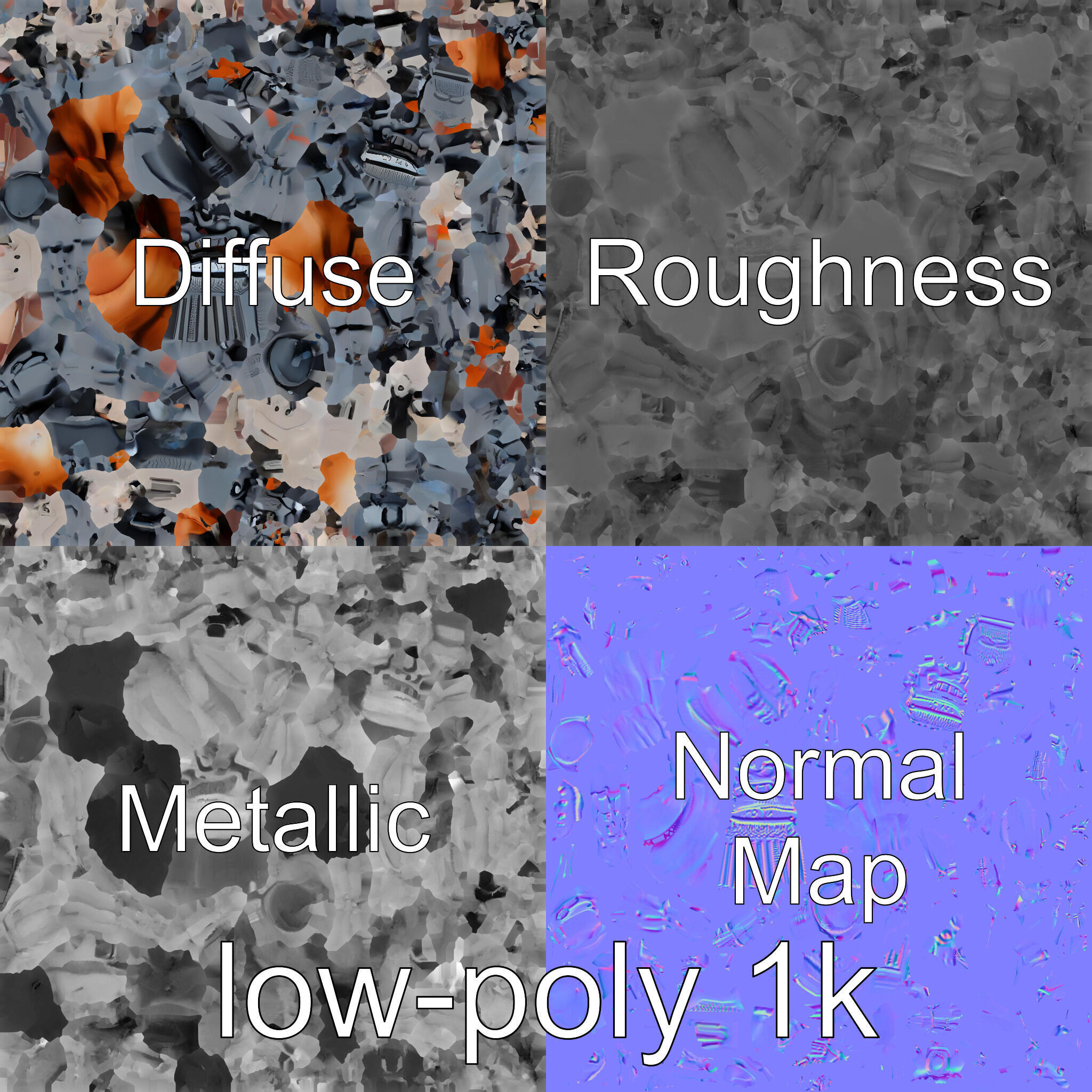 Robotic Forest Ant with Metallic Mandibles and Eye Detectors Low-poly 3D model_28