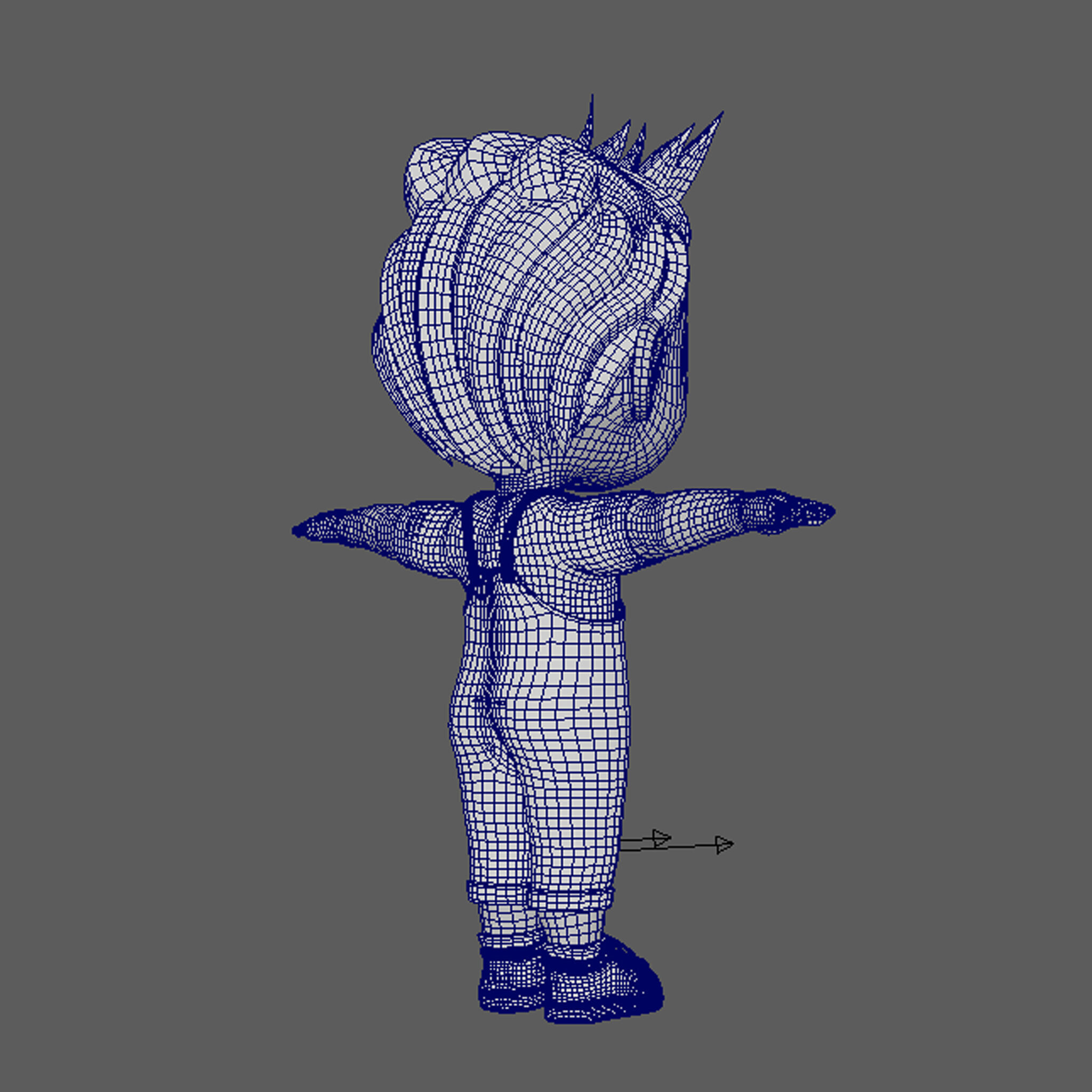 cute baby Low-poly 3D model_5