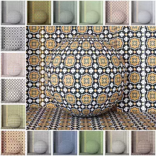 4K Equipe Rivol Ceramics Tile Textures  - 23 Colors - PBR 