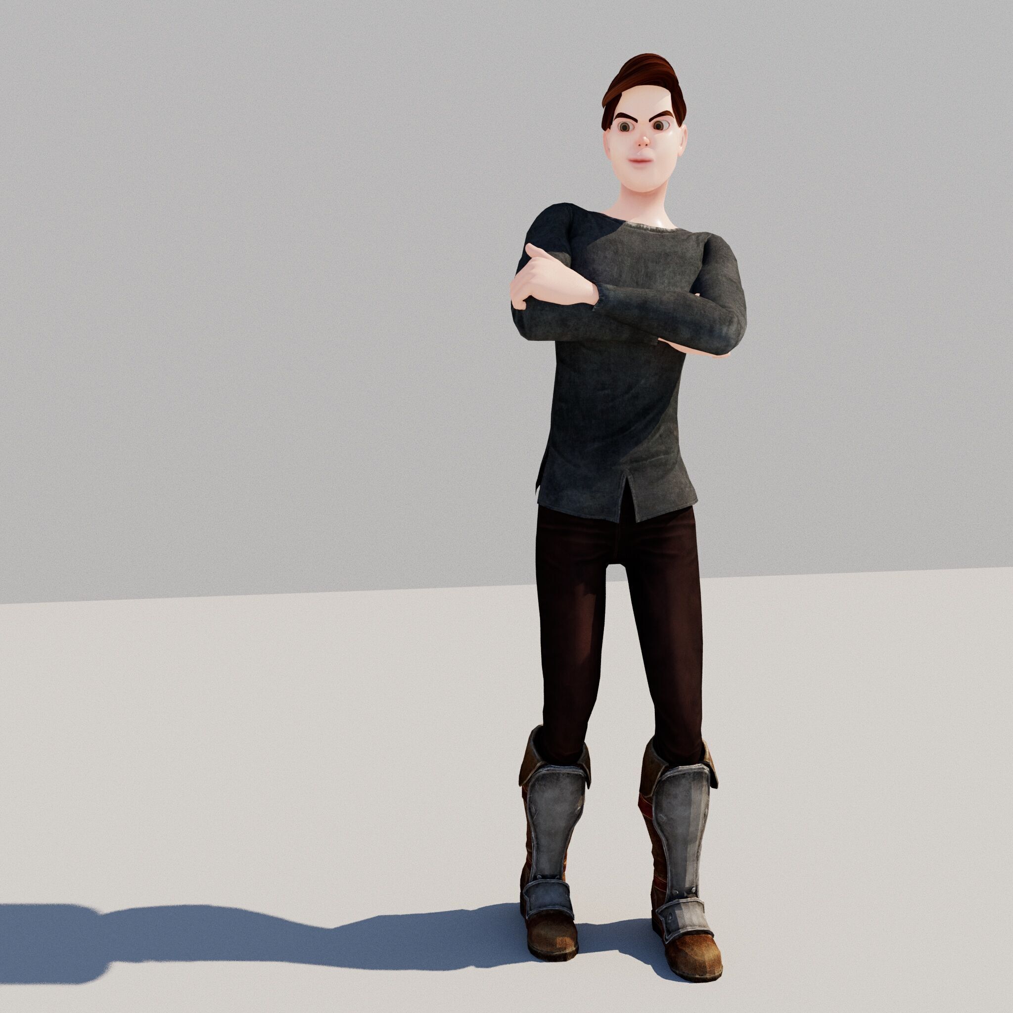 prinse man full rigged Low-poly 3D model_8