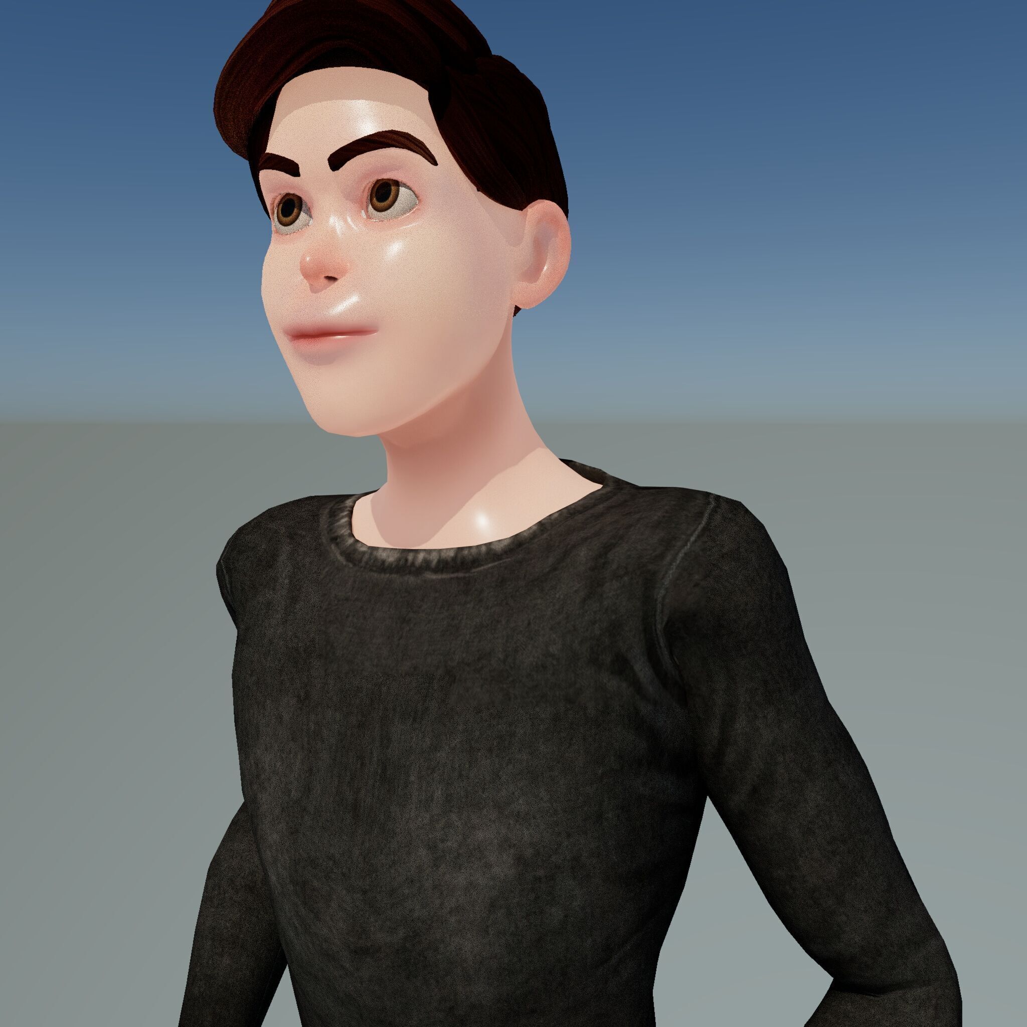 prinse man full rigged Low-poly 3D model_4
