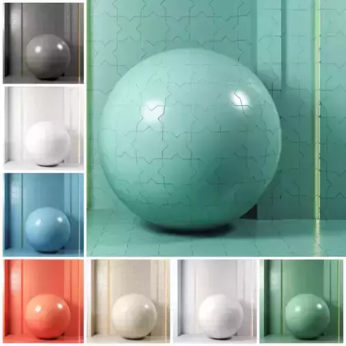 4K Equipe Porto Ceramics Tile Textures - 8 Colors - Seamless 