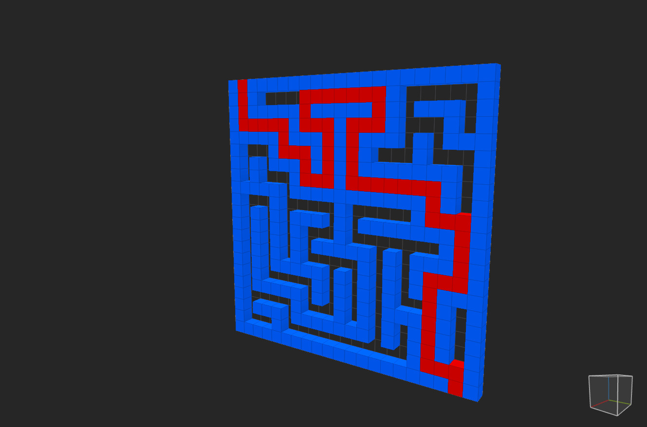 Simple Voxel Maze 3D model_6