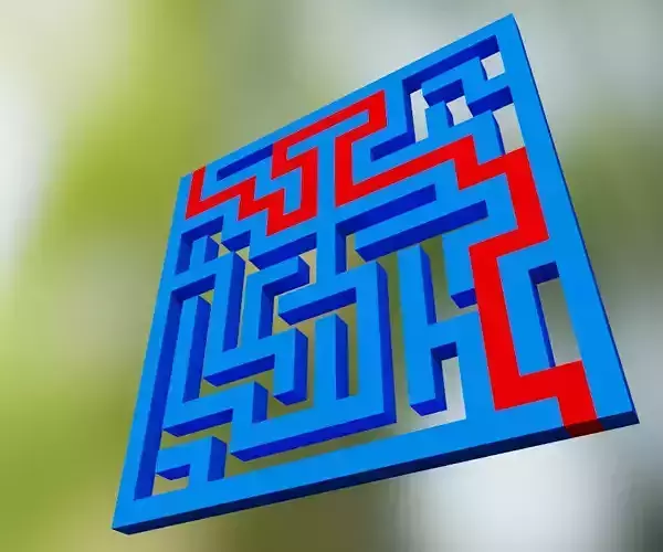 Simple Voxel Maze 3D model