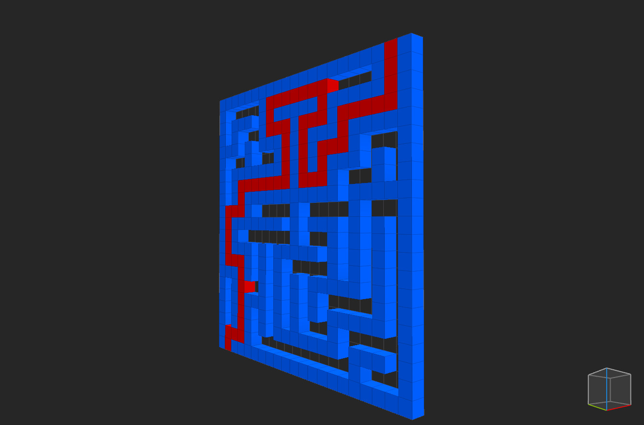 Simple Voxel Maze 3D model_9