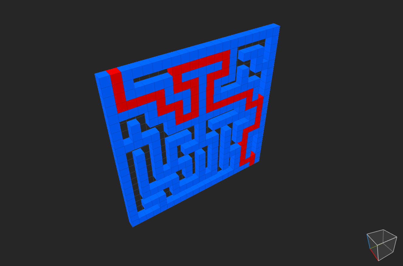 Simple Voxel Maze 3D model_8