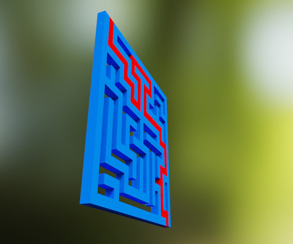 Simple Voxel Maze 3D model_4