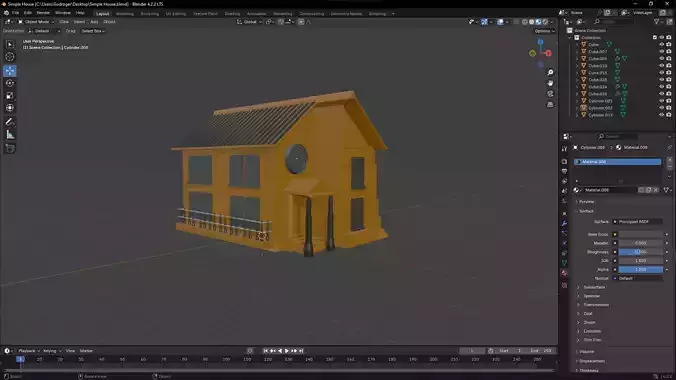 Simple House 3D Model