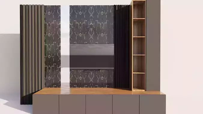 LUX PANEL TV STANDS AND WALL PANEL Free 3D model