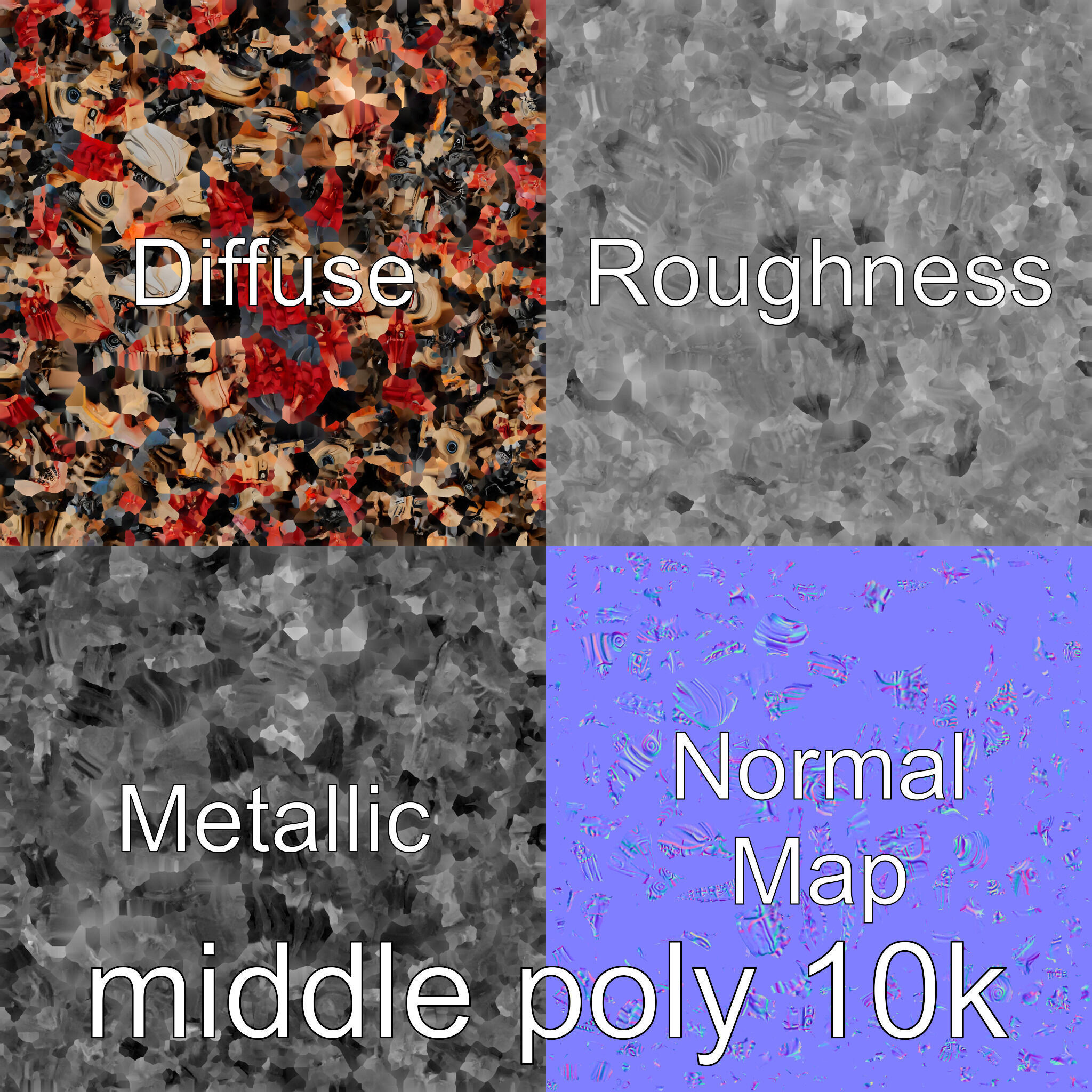 Mechanical Dinosaur Monster with Human Features and Bloody Wo... Low-poly 3D model_15