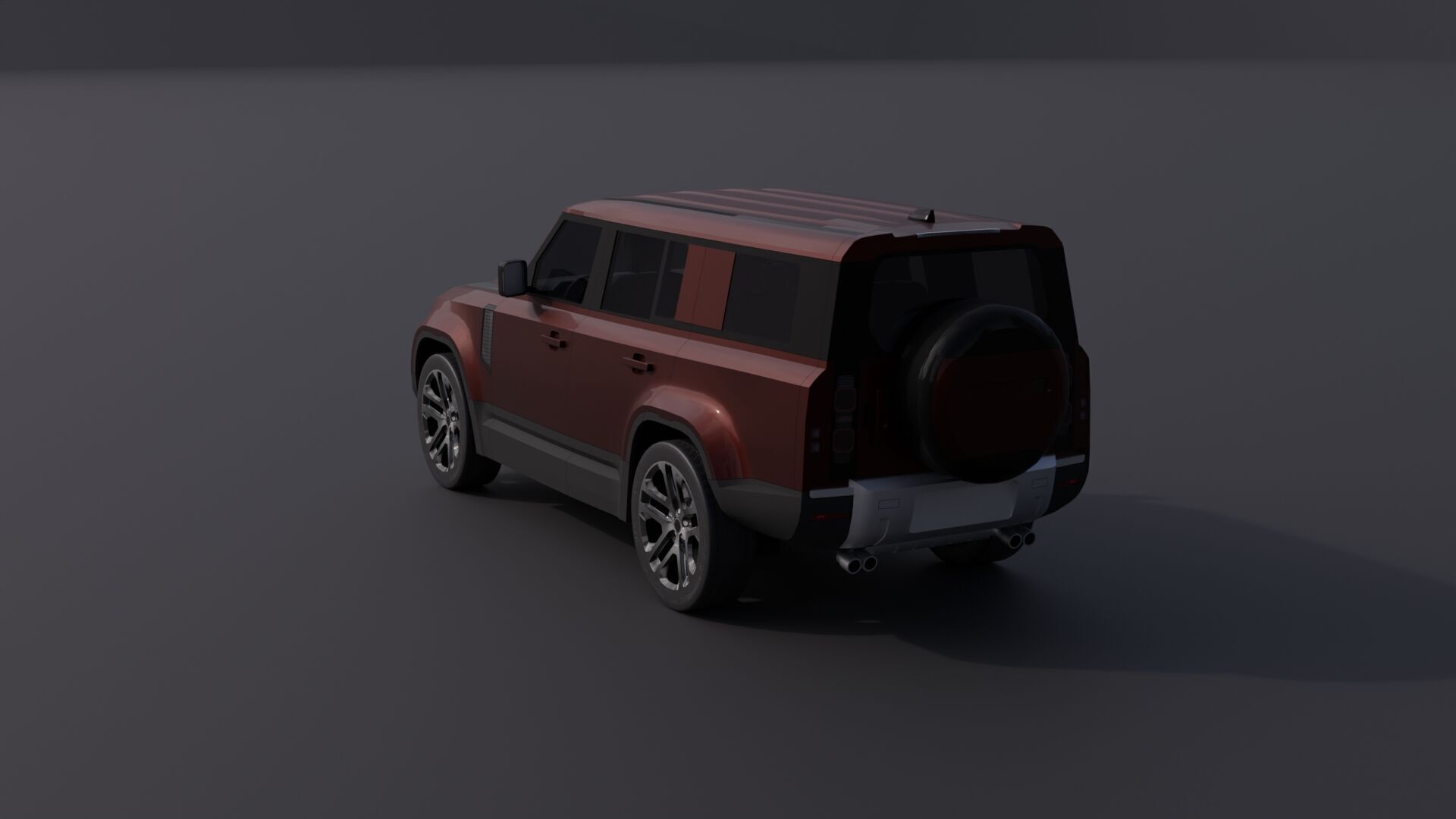 Generic Luxury SUV 10 Low-poly 3D model_8