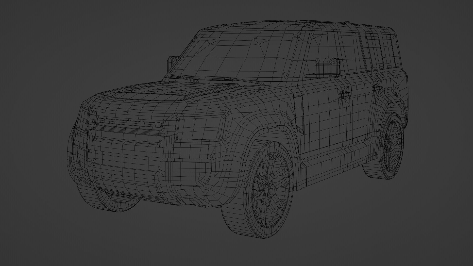 Generic Luxury SUV 10 Low-poly 3D model_34