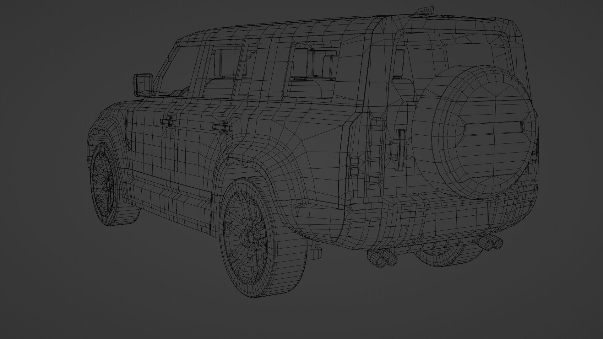 Generic Luxury SUV 10 Low-poly 3D model_37