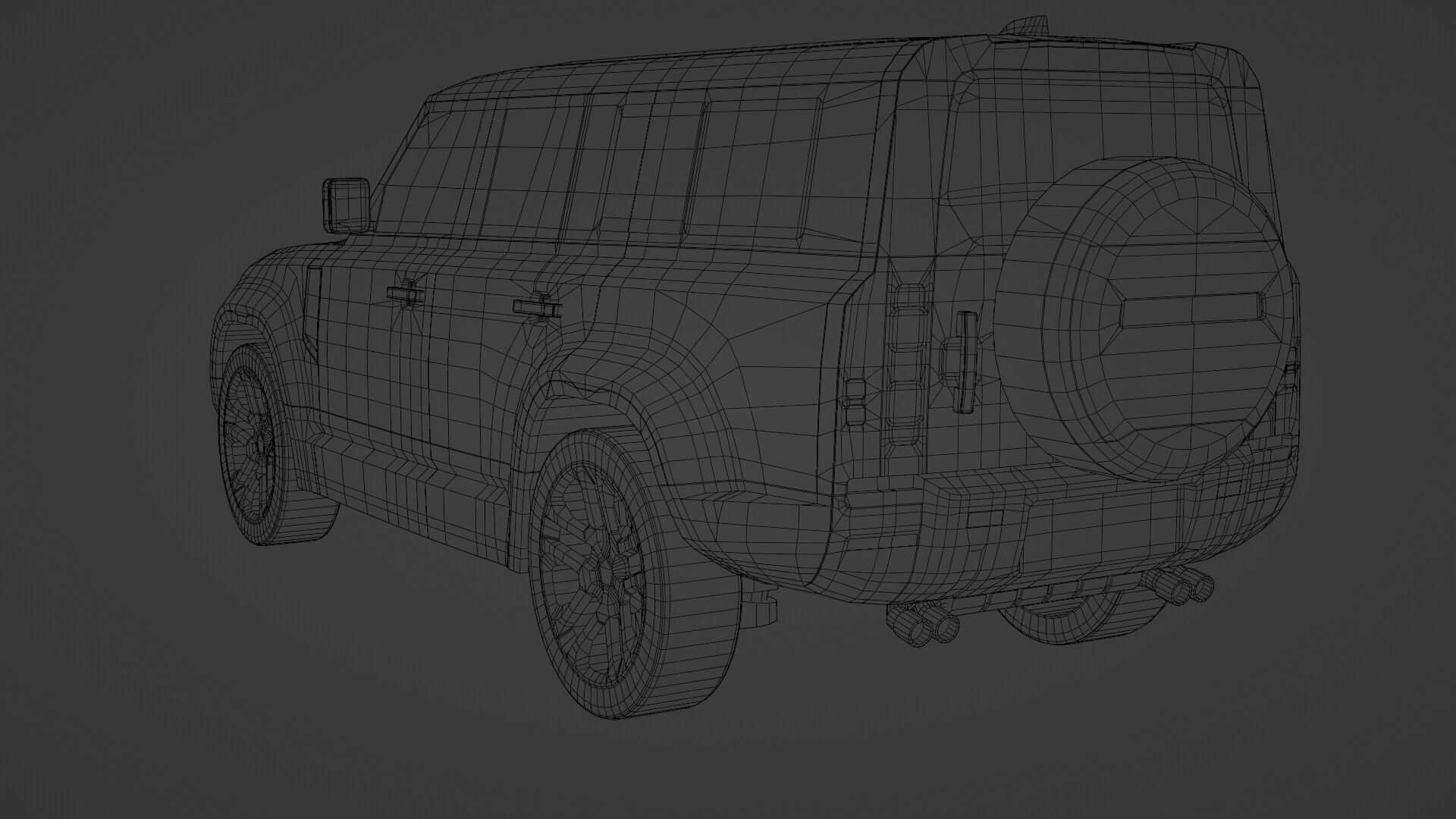 Generic Luxury SUV 10 Low-poly 3D model_36