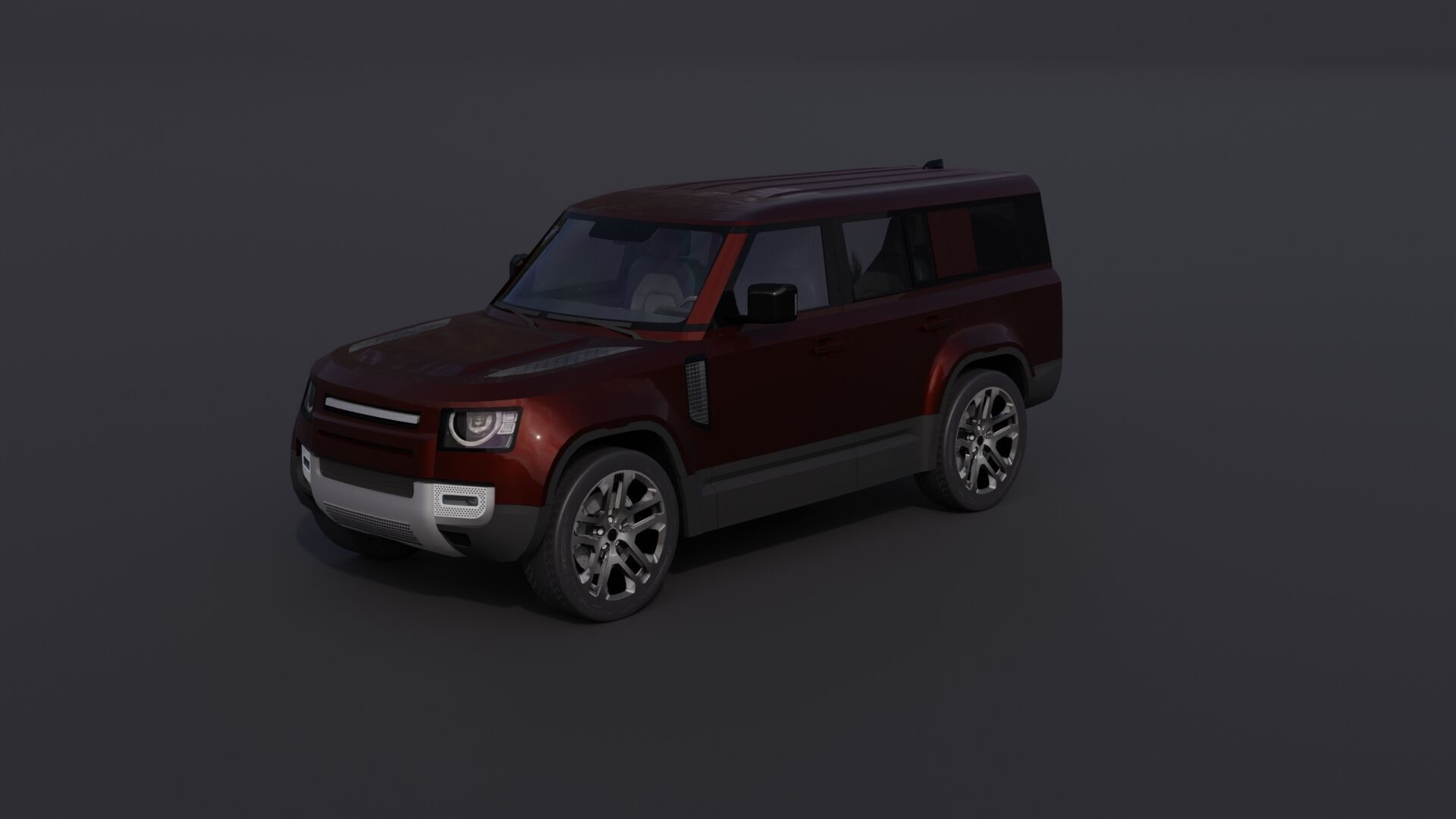 Generic Luxury SUV 10 Low-poly 3D model_29