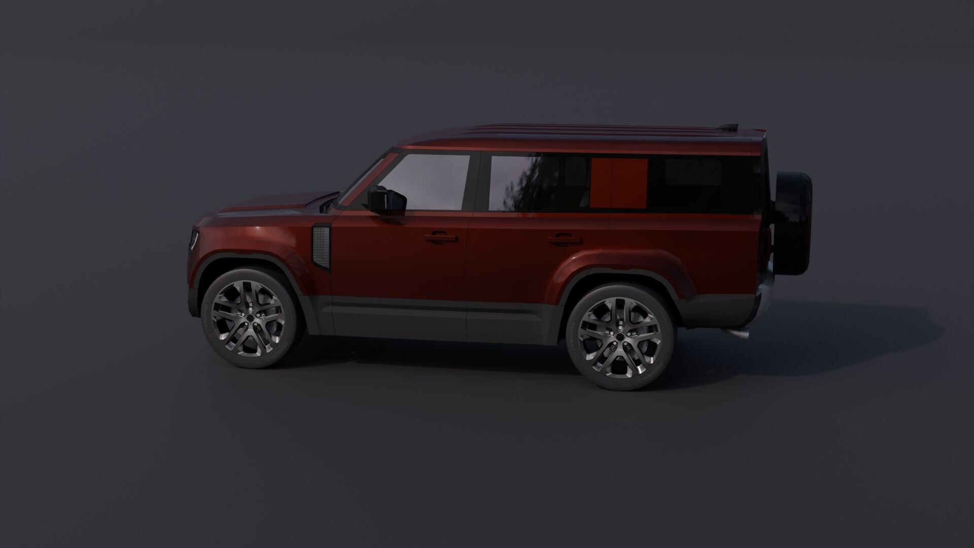Generic Luxury SUV 10 Low-poly 3D model_4