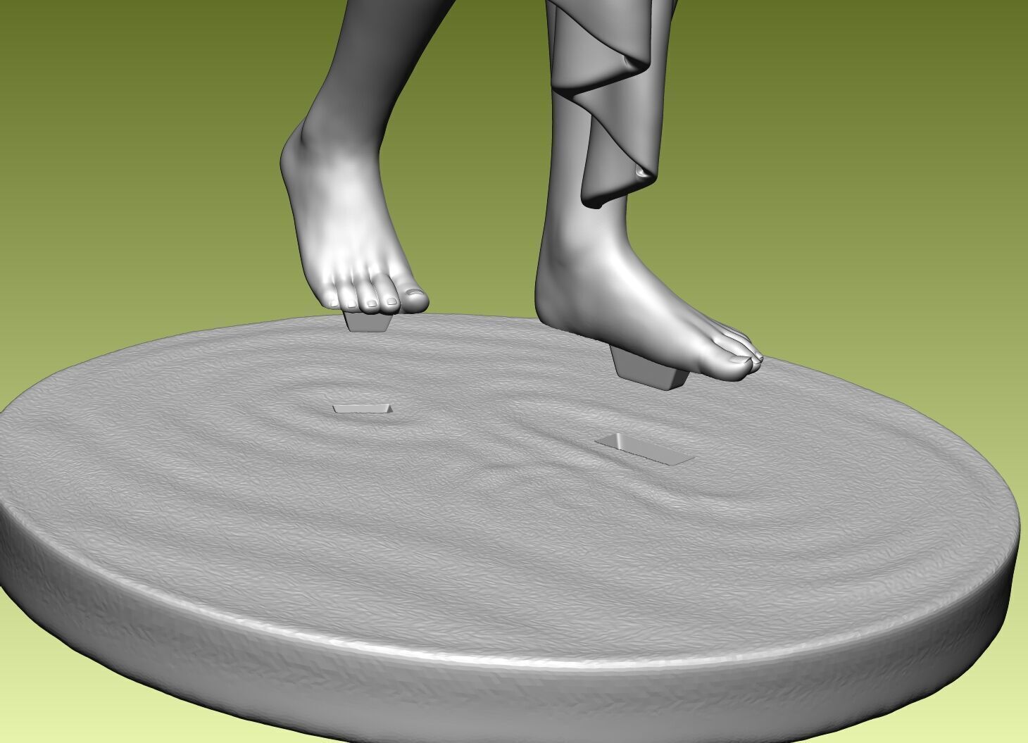 Naked girl with towel 3D print model_9