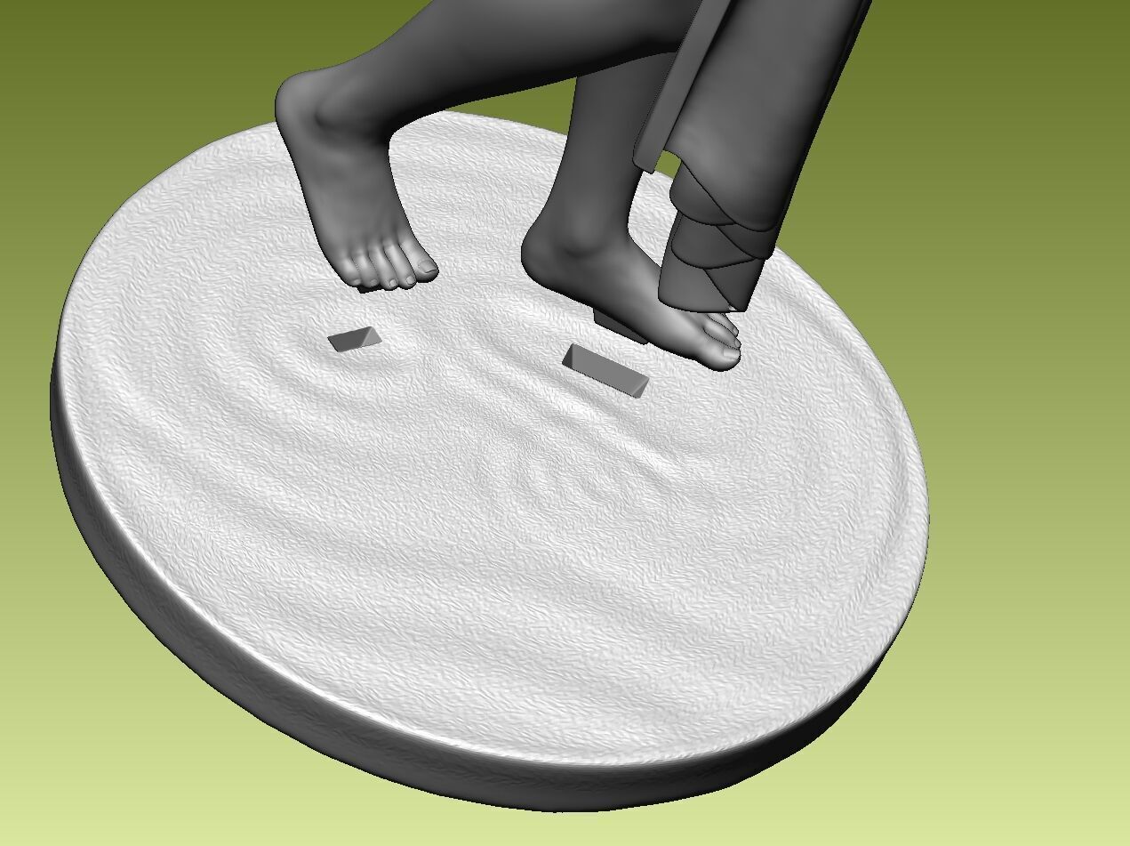 Naked girl with towel 3D print model_8