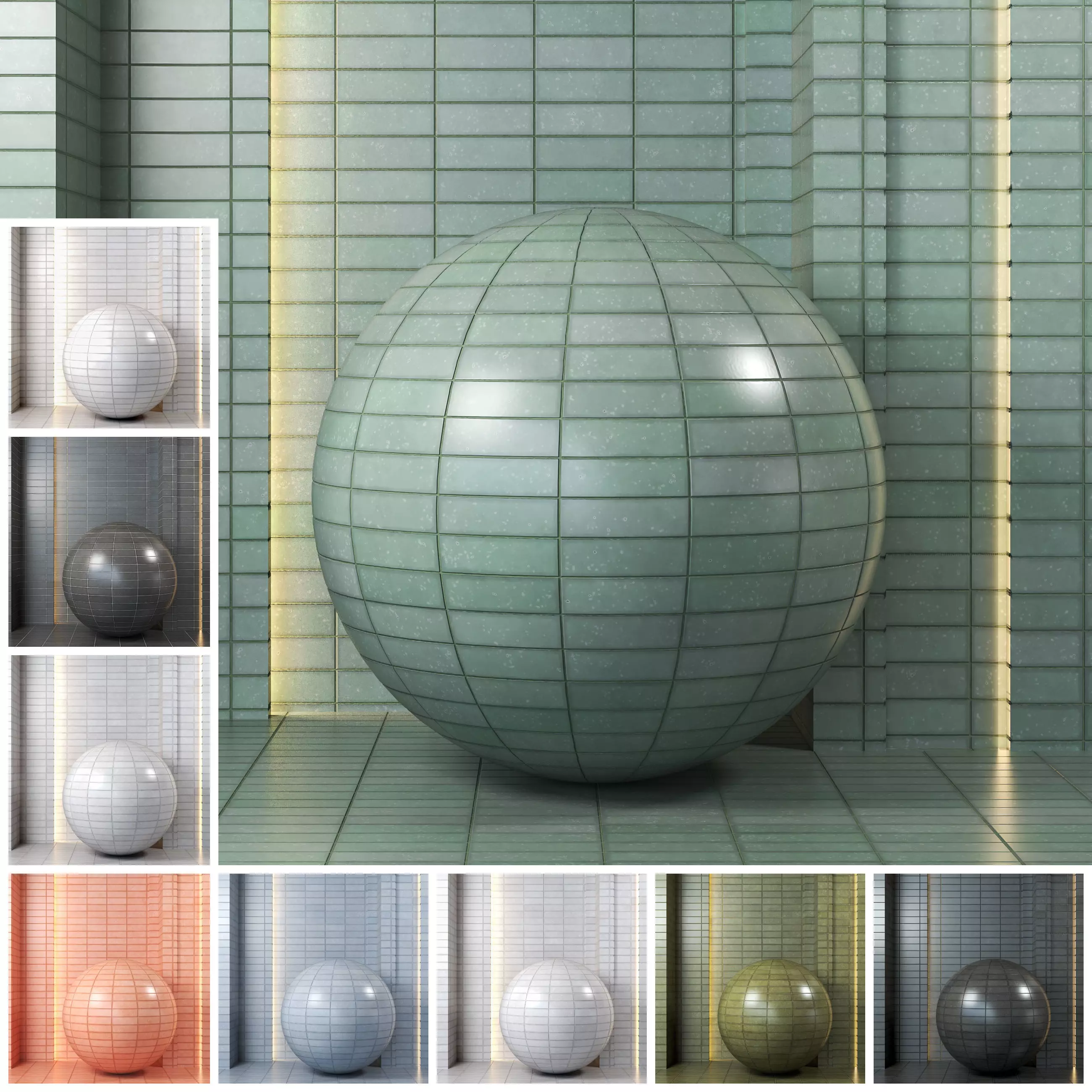 4K Equipe Kamla Ceramics Tile Textures - 8 Colors - PBR Texture_0