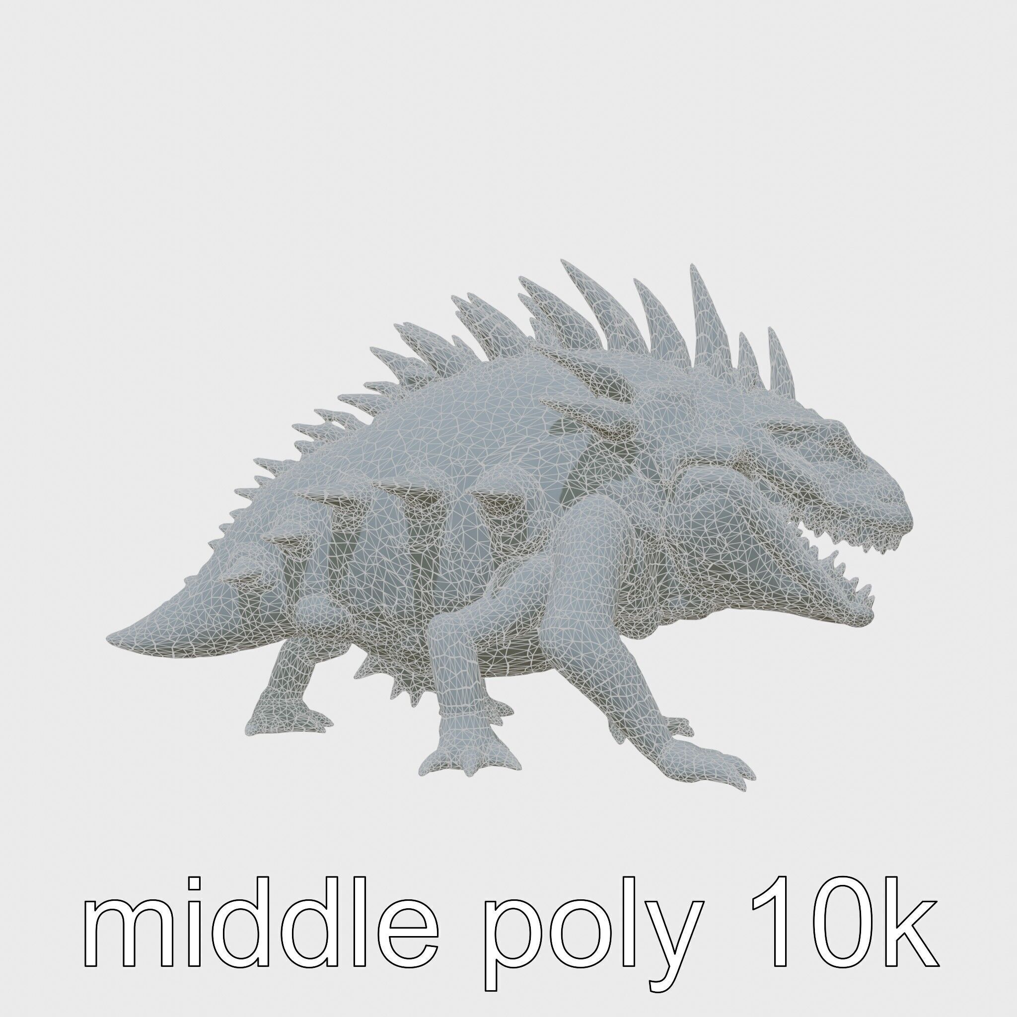 Spiky Monster Creature with Suction Cups and Sharp Teeth Low-poly 3D model_19