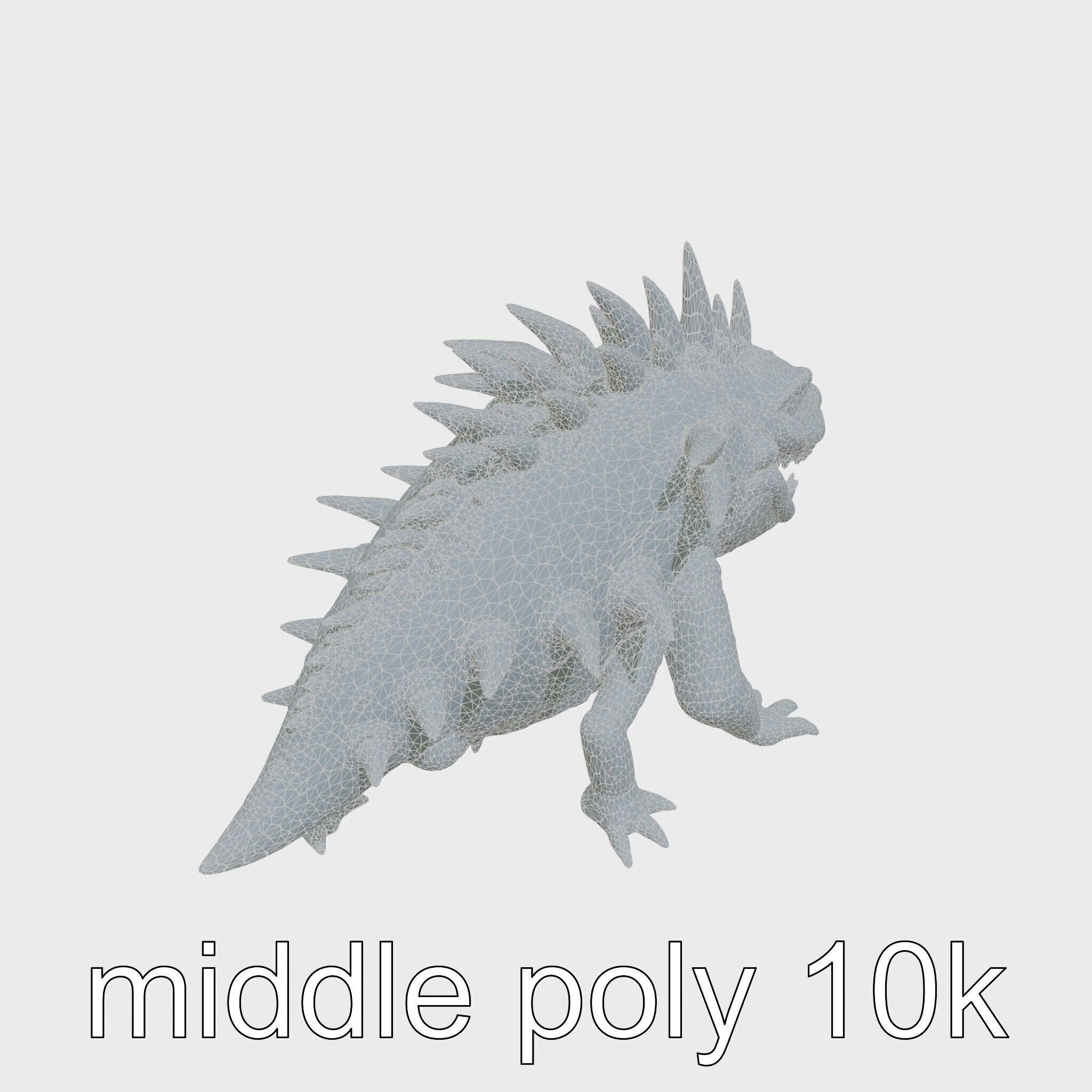 Spiky Monster Creature with Suction Cups and Sharp Teeth Low-poly 3D model_17