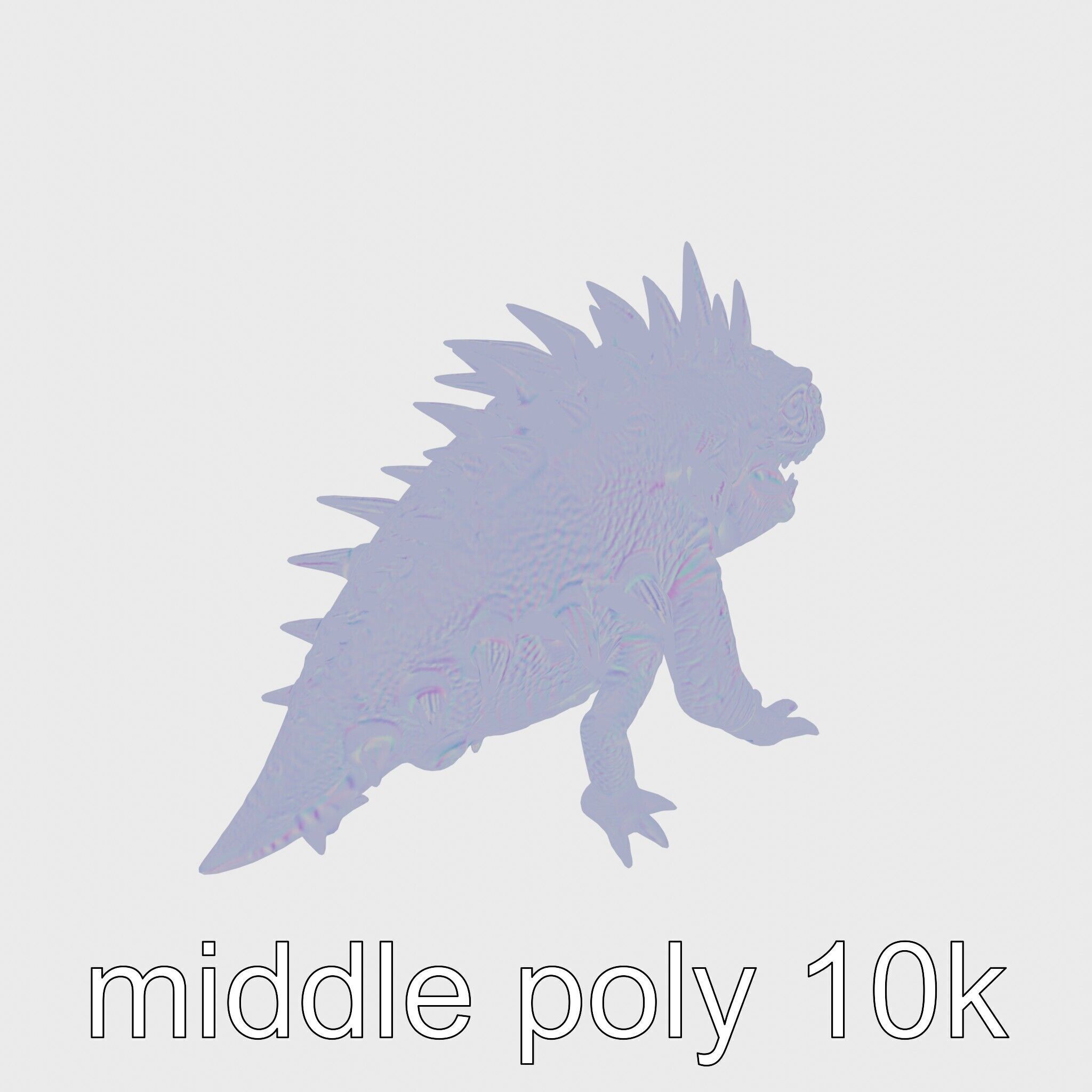 Spiky Monster Creature with Suction Cups and Sharp Teeth Low-poly 3D model_13