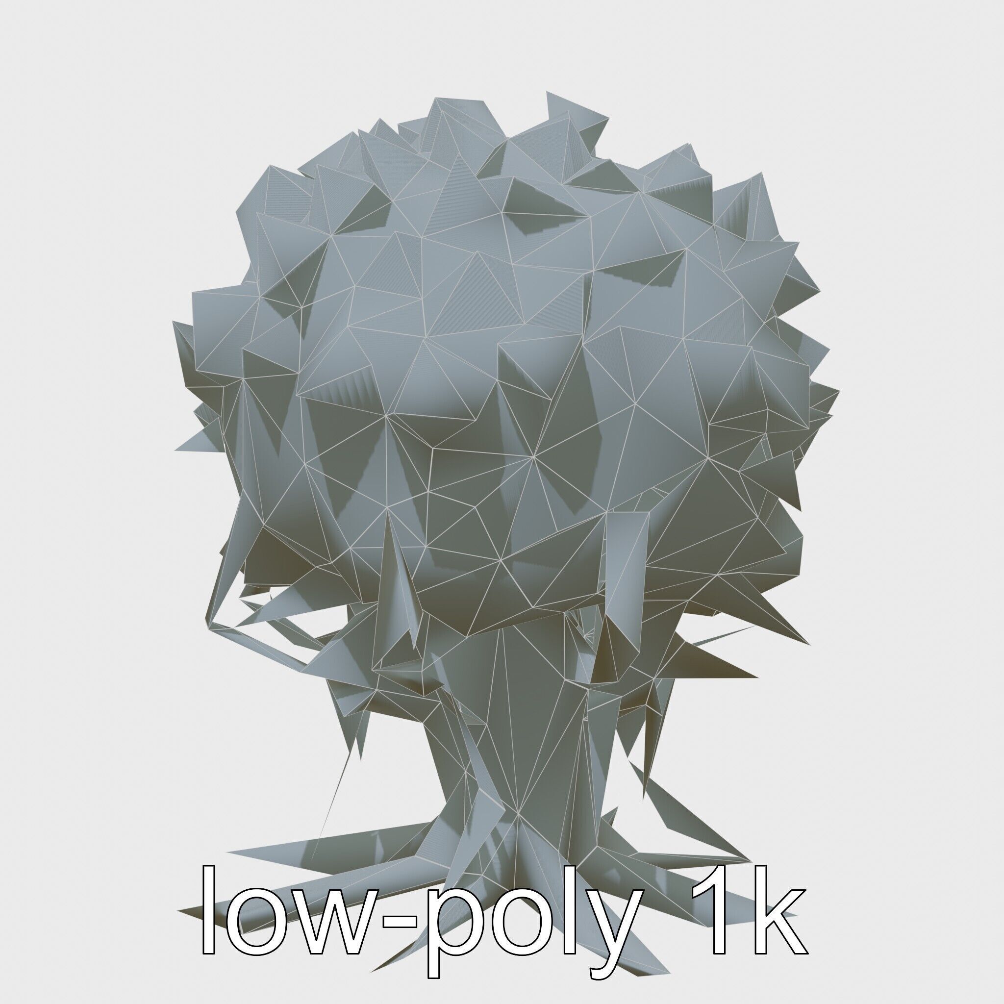 Insectoid Creature with Multiple Eyes and Gelatinous Base Low-poly 3D model_29