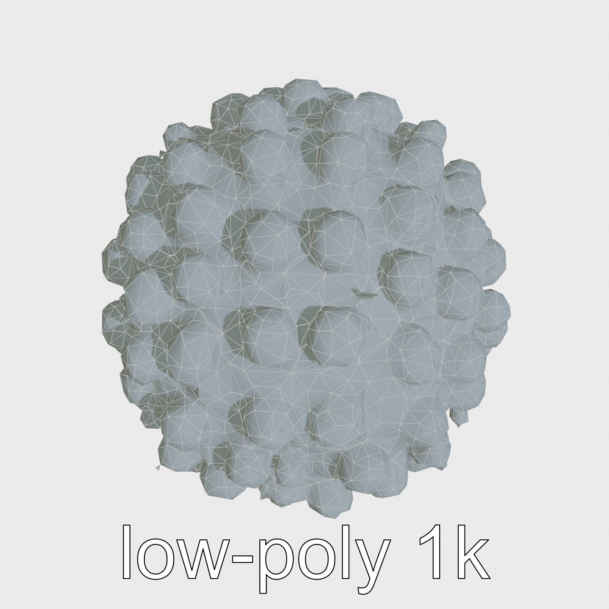 Insectoid Creature with Multiple Eyes and Gelatinous Base Low-poly 3D model_6