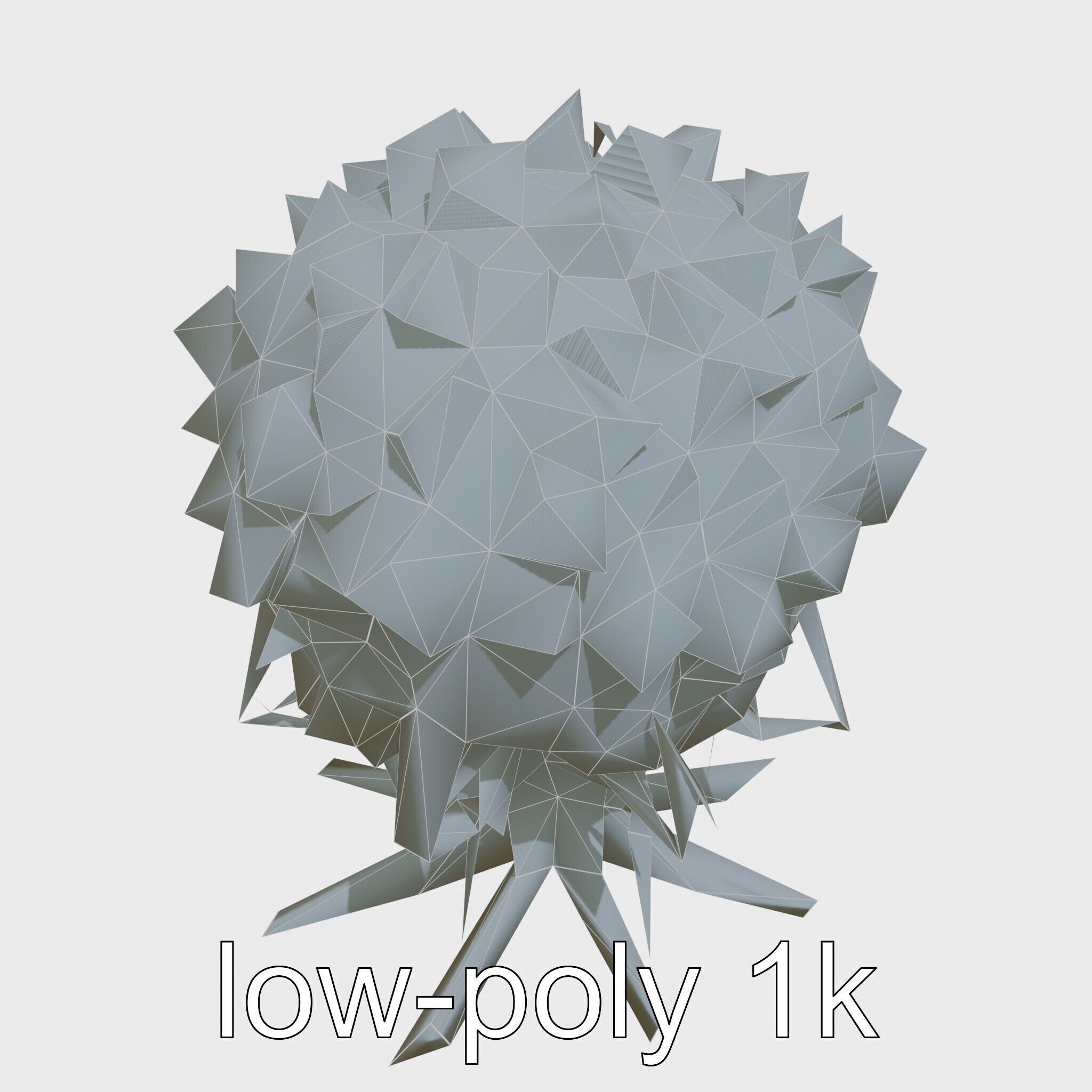 Insectoid Creature with Multiple Eyes and Gelatinous Base Low-poly 3D model_21