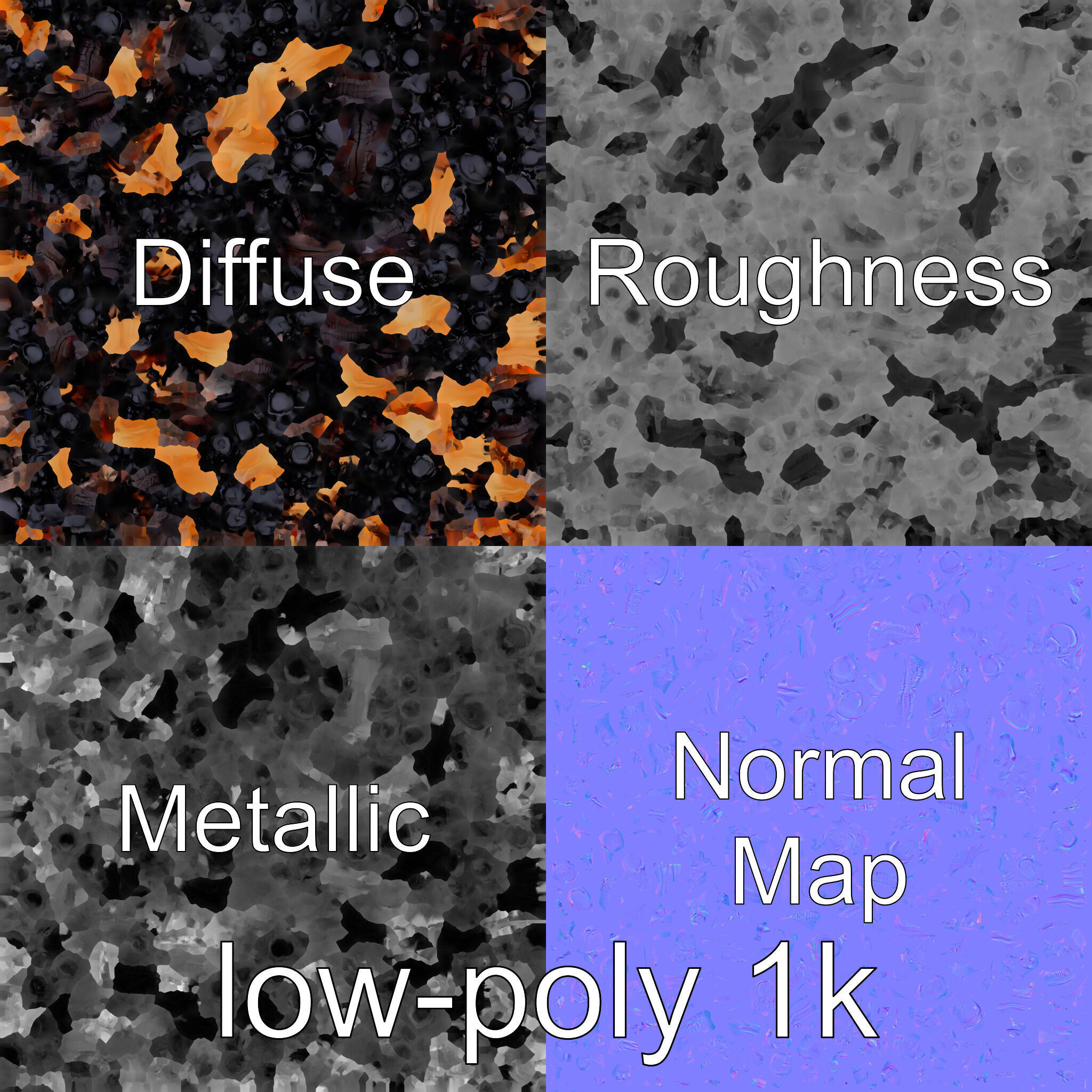 Insectoid Creature with Multiple Eyes and Gelatinous Base Low-poly 3D model_27