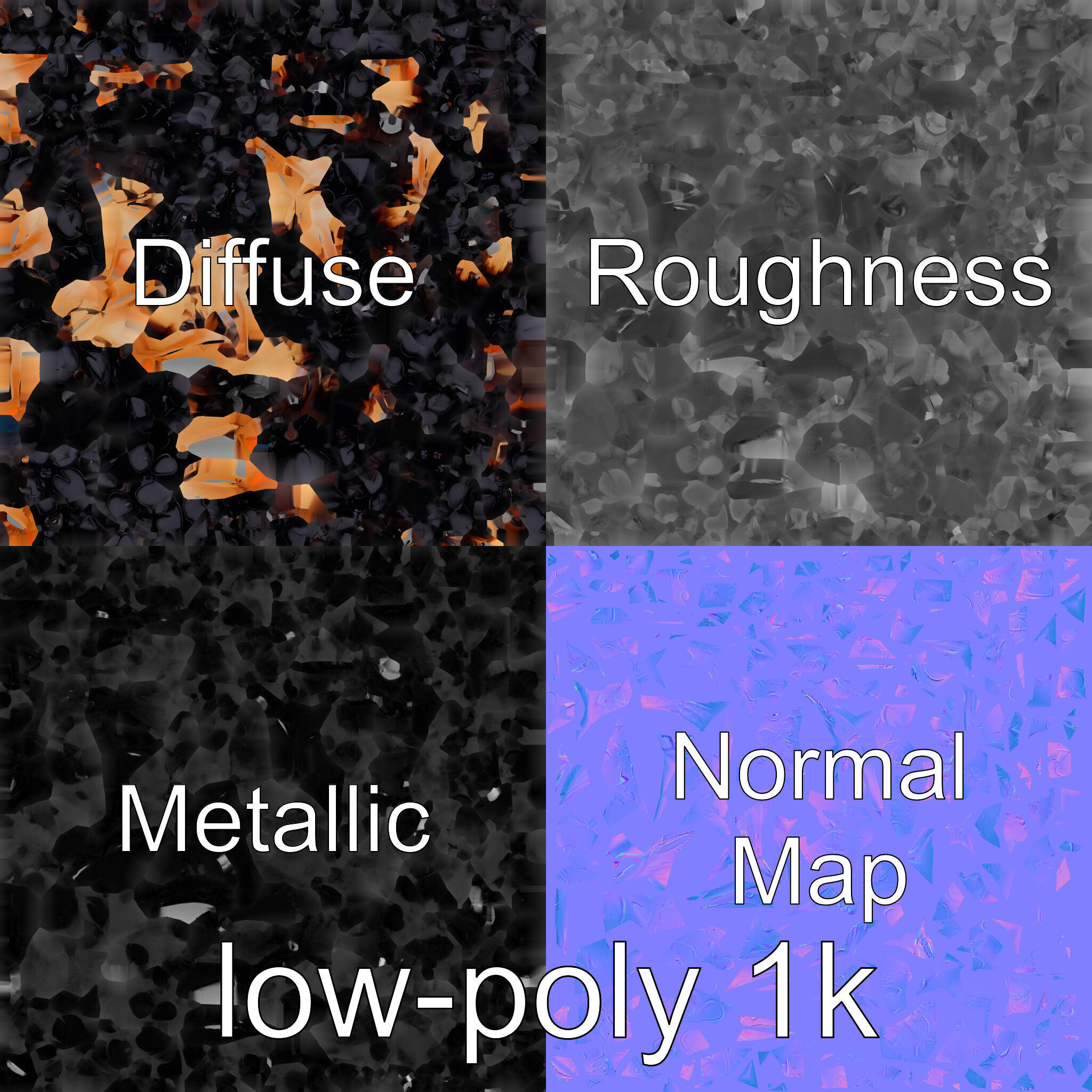 Insectoid Creature with Multiple Eyes and Gelatinous Base Low-poly 3D model_1