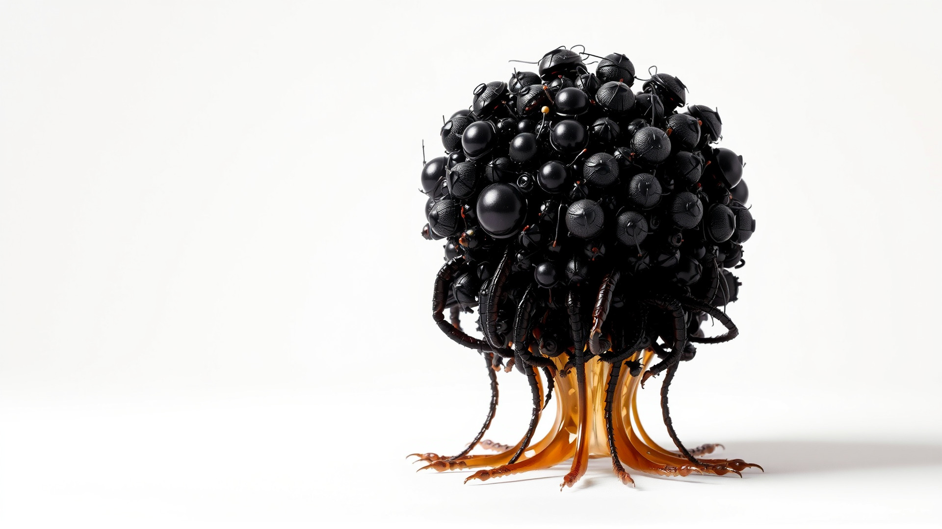 Insectoid Creature with Multiple Eyes and Gelatinous Base Low-poly 3D model_3