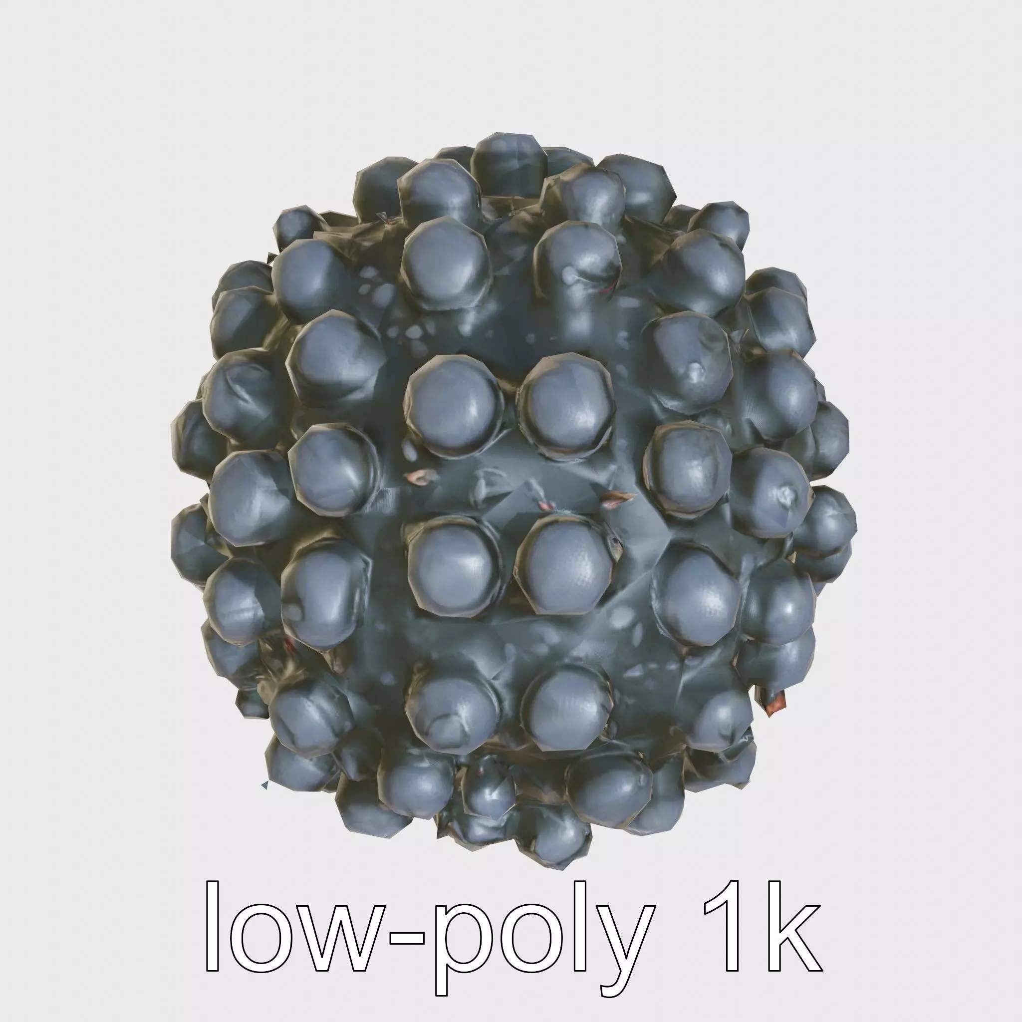 Insectoid Creature with Multiple Eyes and Gelatinous Base Low-poly 3D model_0