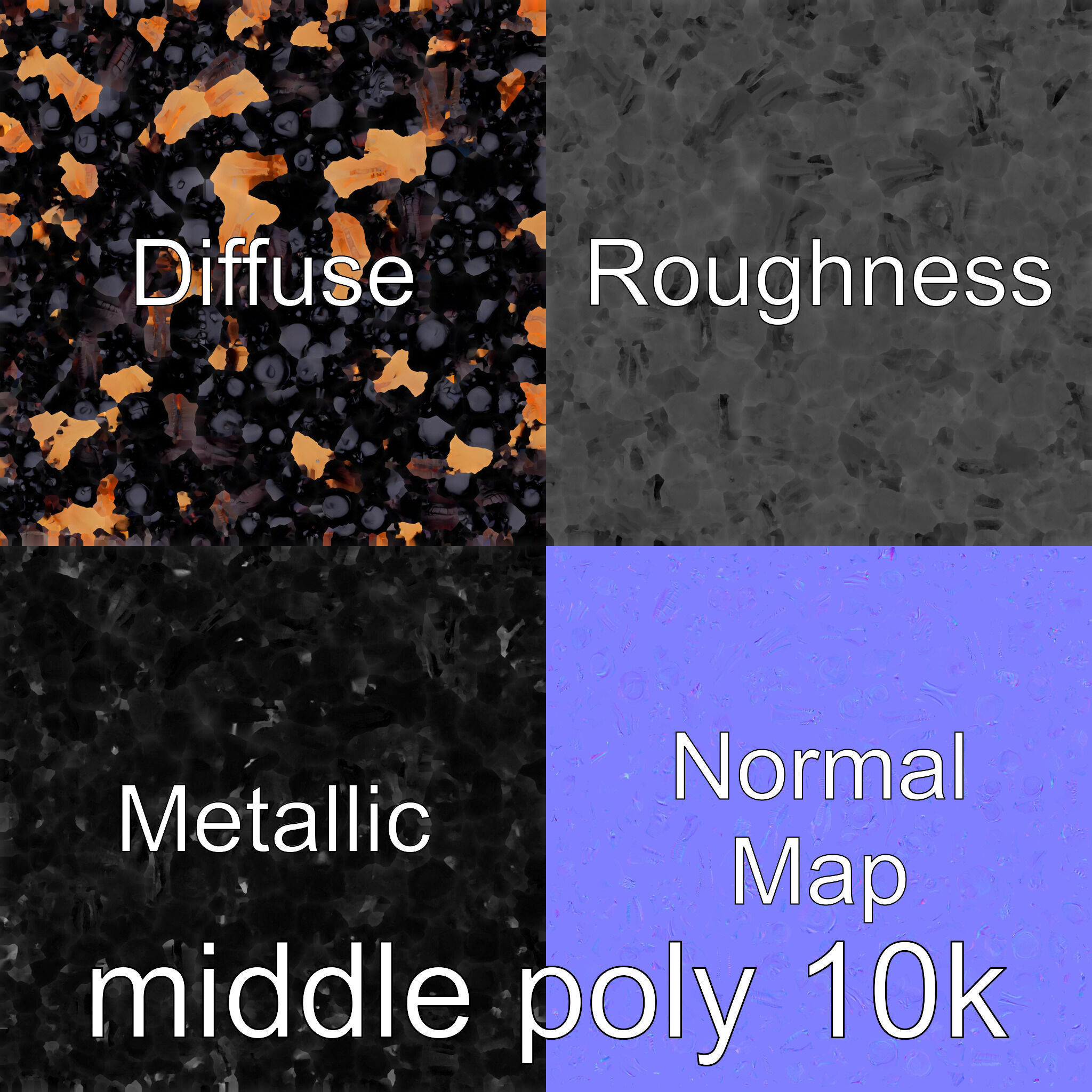 Insectoid Creature with Multiple Eyes and Gelatinous Base Low-poly 3D model_26