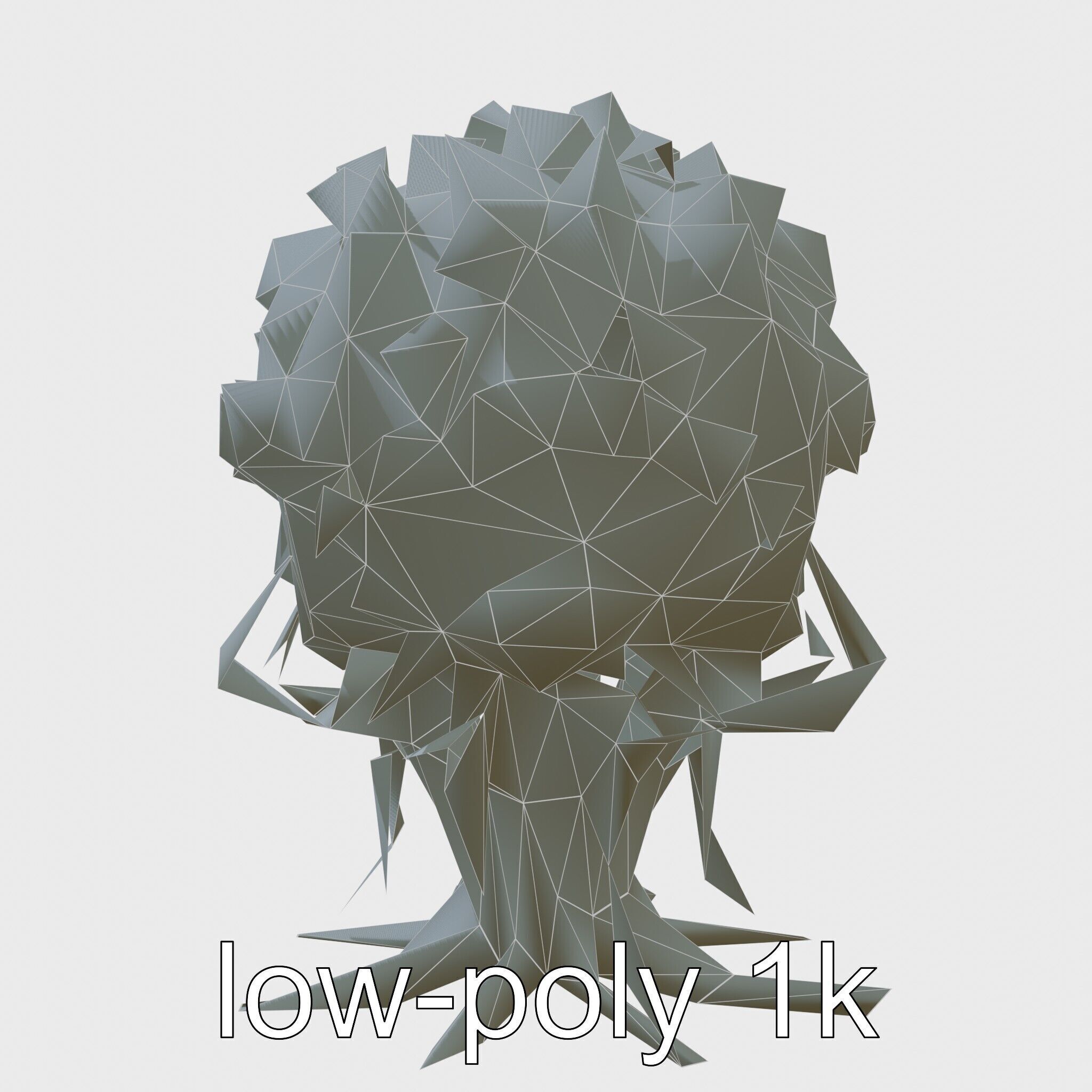 Insectoid Creature with Multiple Eyes and Gelatinous Base Low-poly 3D model_7